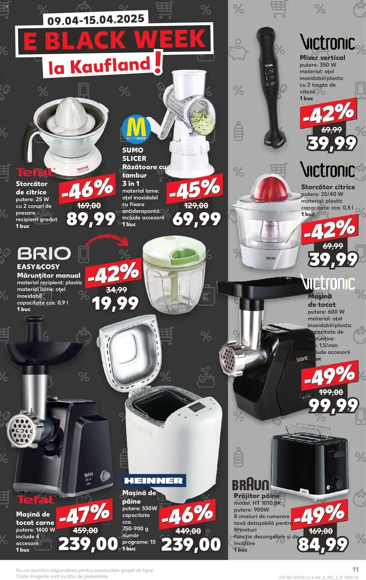 Catalog Kaufland 9 - 15 Aprilie 2025 | Pagina 11 | Produse: Mixer, Storcător, Răzătoare, Pâine