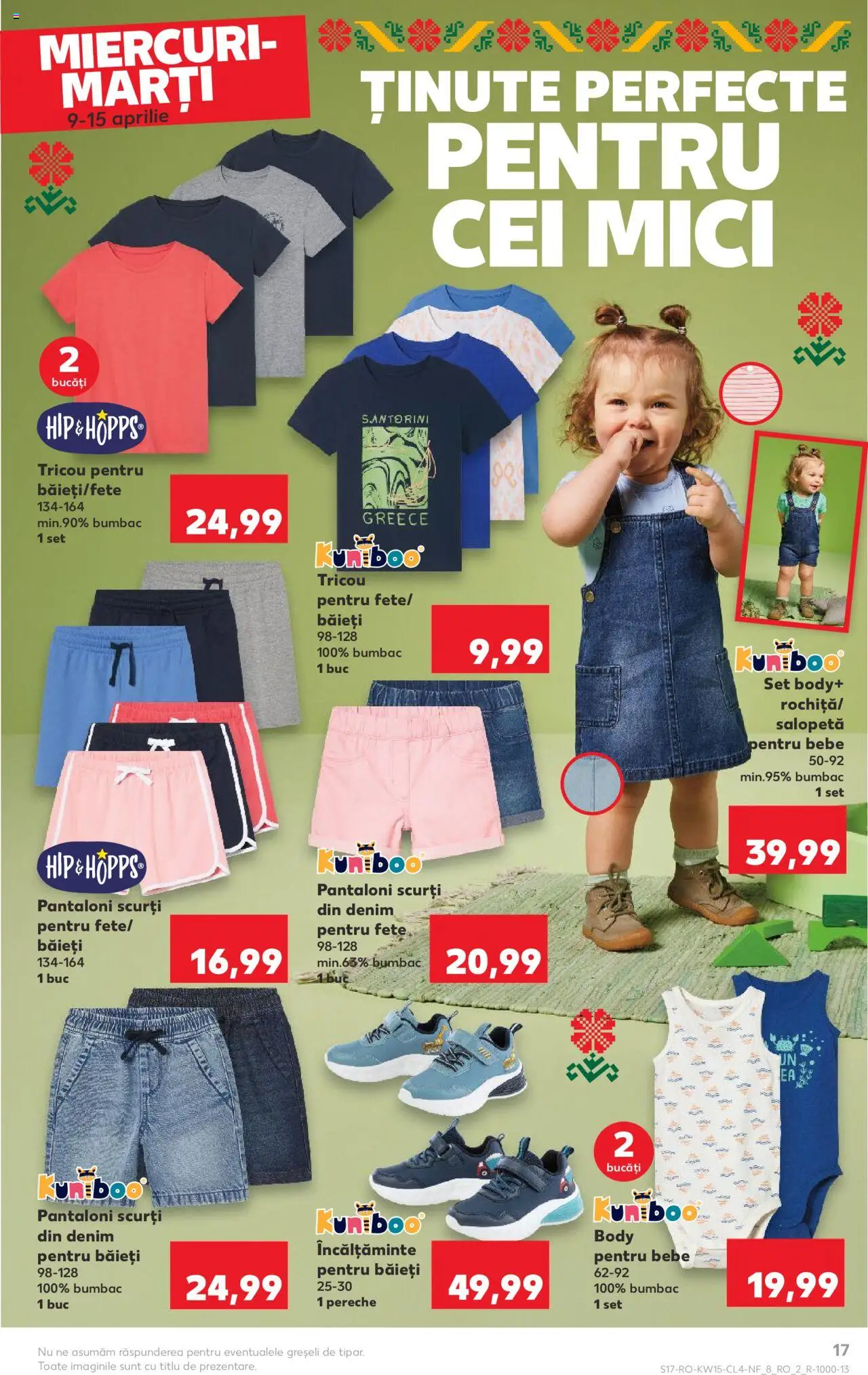 Catalog Kaufland 9 - 15 Aprilie 2025 | Pagina 17 | Produse: Mici, Bornoz takımı, Tricou, Pantaloni