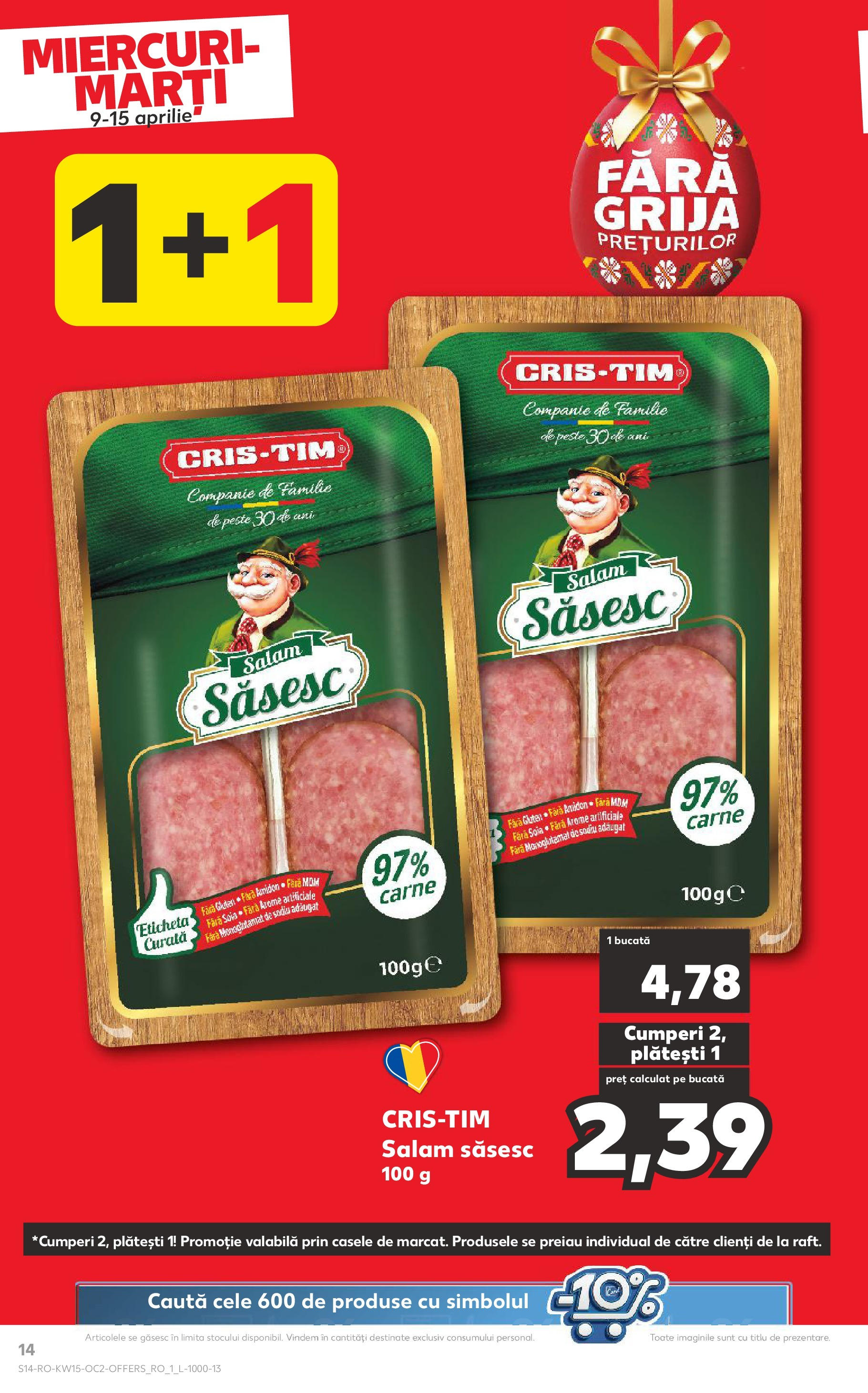 Catalog Kaufland 9 - 15 Aprilie 2025 | Pagina 14 | Produse: Salam, Pește