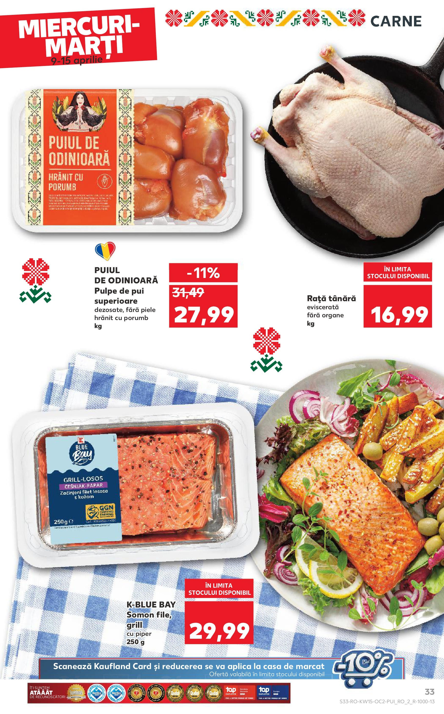 Catalog Kaufland 9 - 15 Aprilie 2025 | Pagina 33 | Produse: Hacıyatmaz Kedi Oyuncağı, Rață, Porumb, Piper