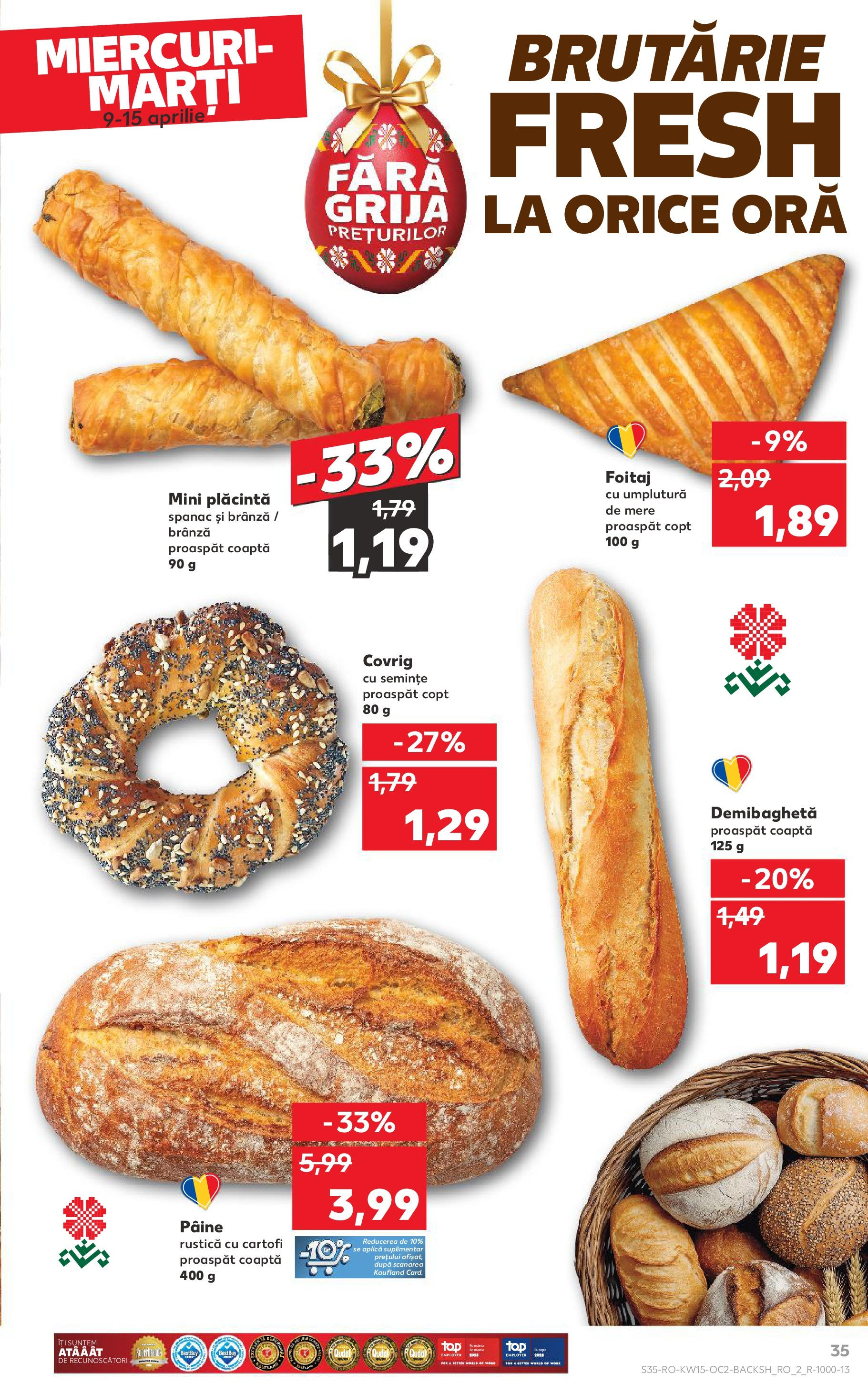 Catalog Kaufland 9 - 15 Aprilie 2025 | Pagina 35 | Produse: Semințe, Plăcintă, Brânză, Mere