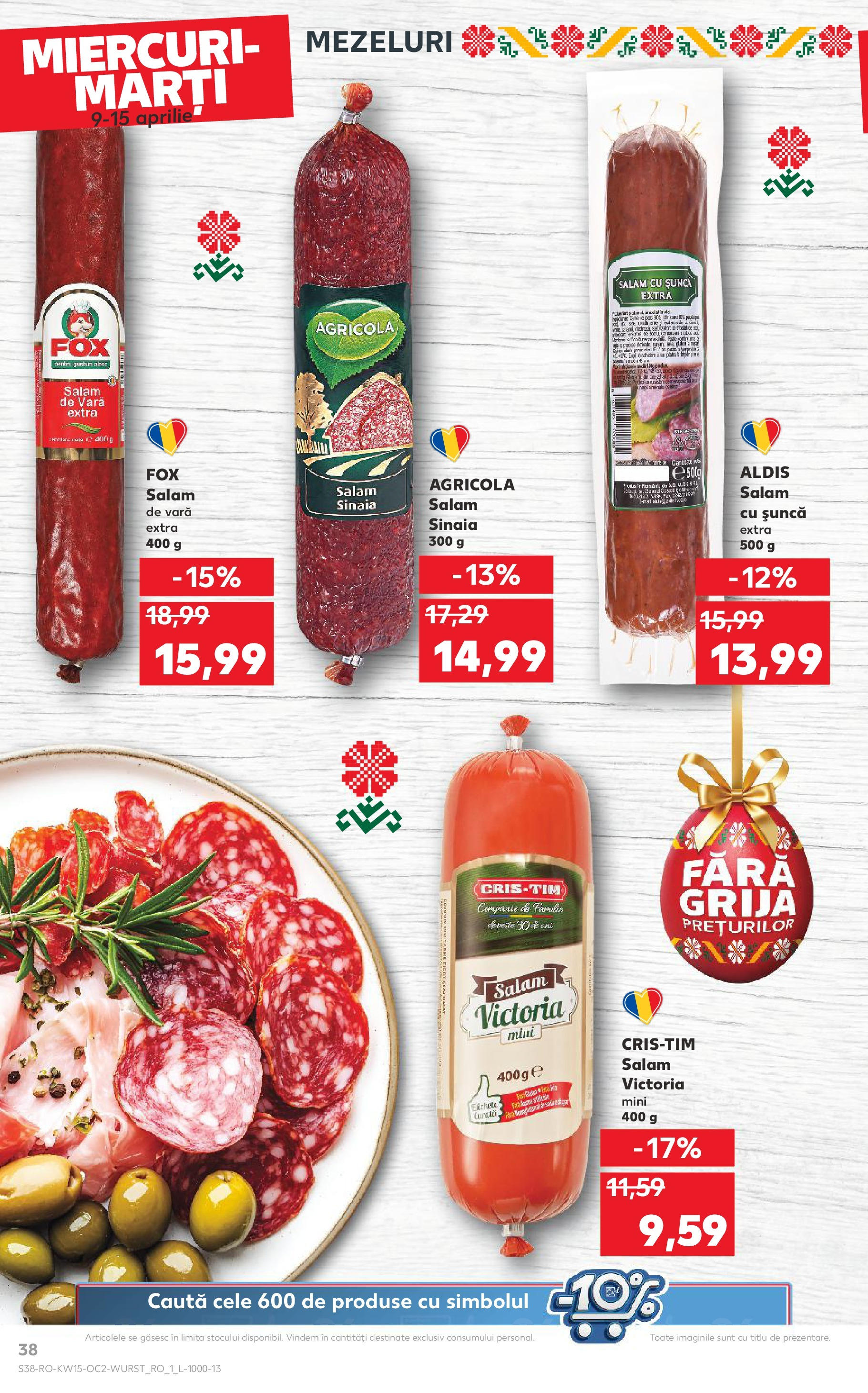 Catalog Kaufland 9 - 15 Aprilie 2025 | Pagina 38 | Produse: Salam, Șuncă