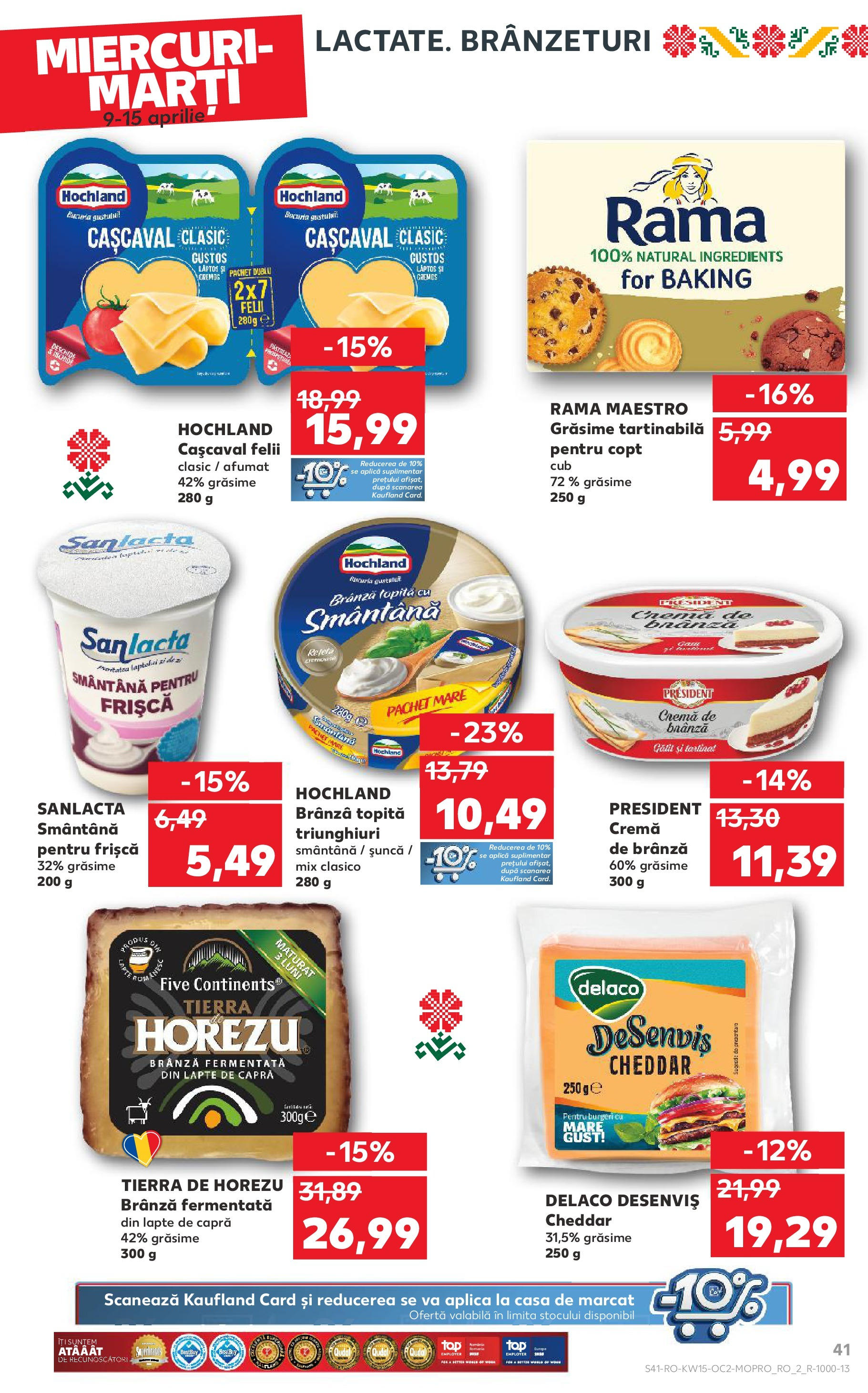 Catalog Kaufland 9 - 15 Aprilie 2025 | Pagina 41 | Produse: Lapte, Cremă, Șuncă, Frișcă
