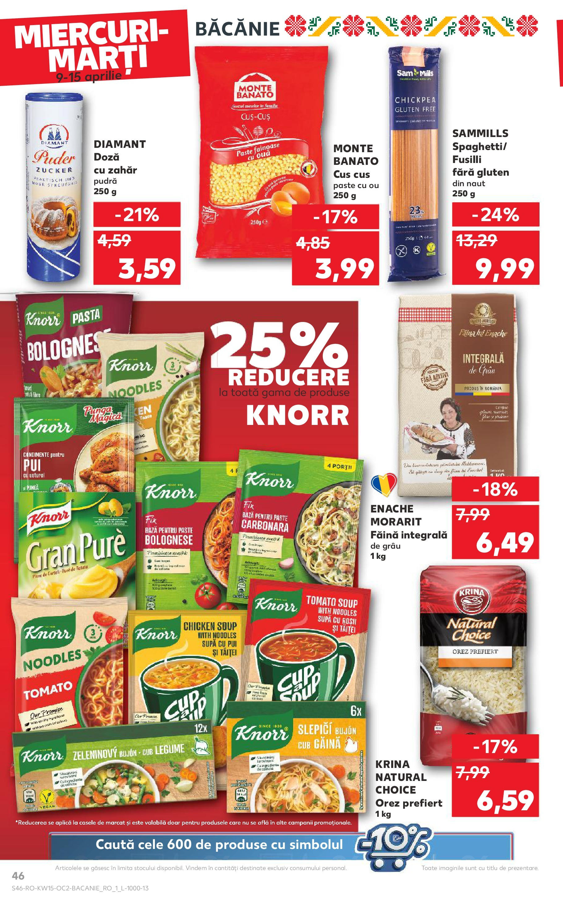 Catalog Kaufland 9 - 15 Aprilie 2025 | Pagina 46 | Produse: Făină, Paste, Condimente, Zahăr