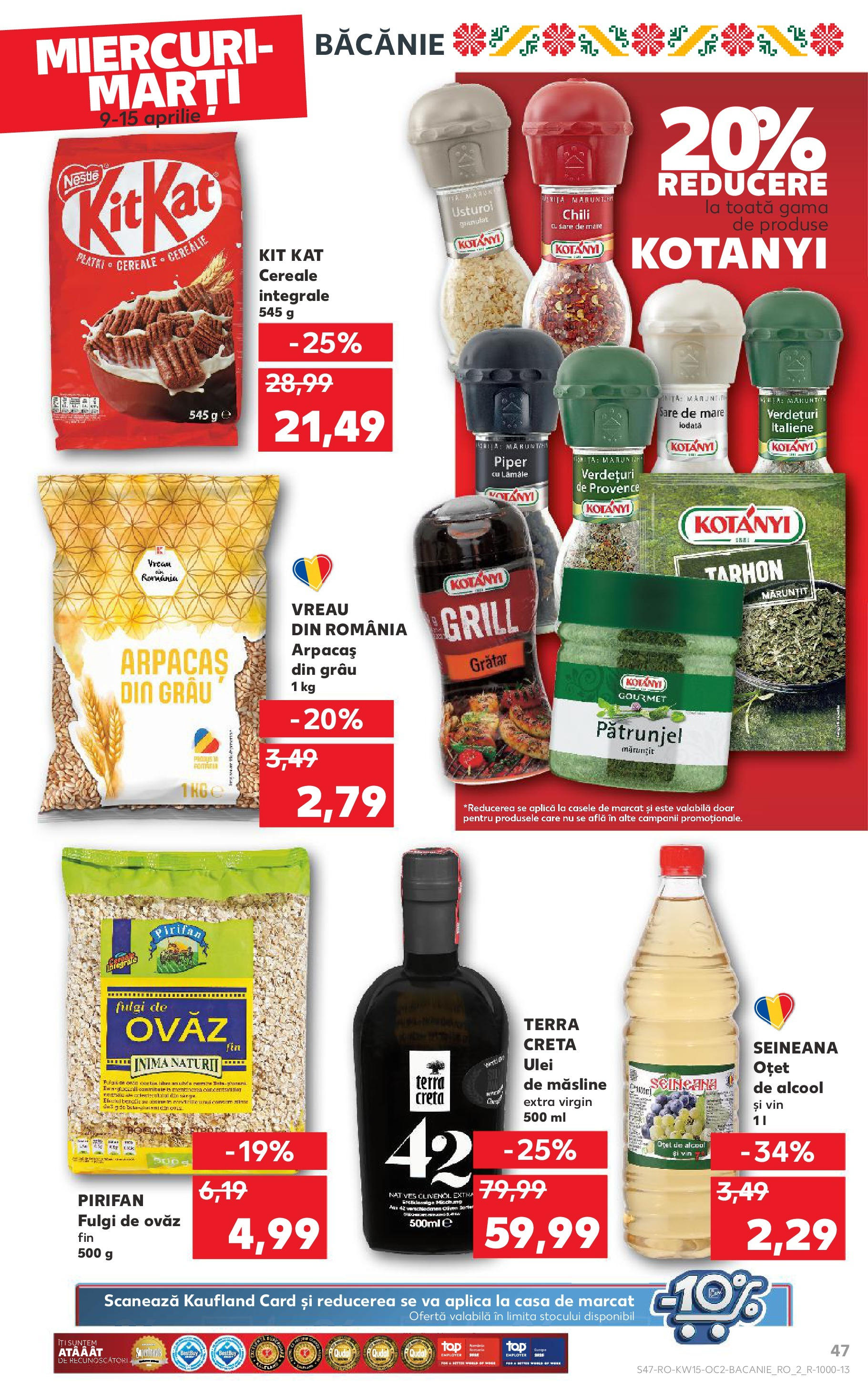 Catalog Kaufland 9 - 15 Aprilie 2025 | Pagina 47 | Produse: Pătrunjel, Grill, Oțet, Piper