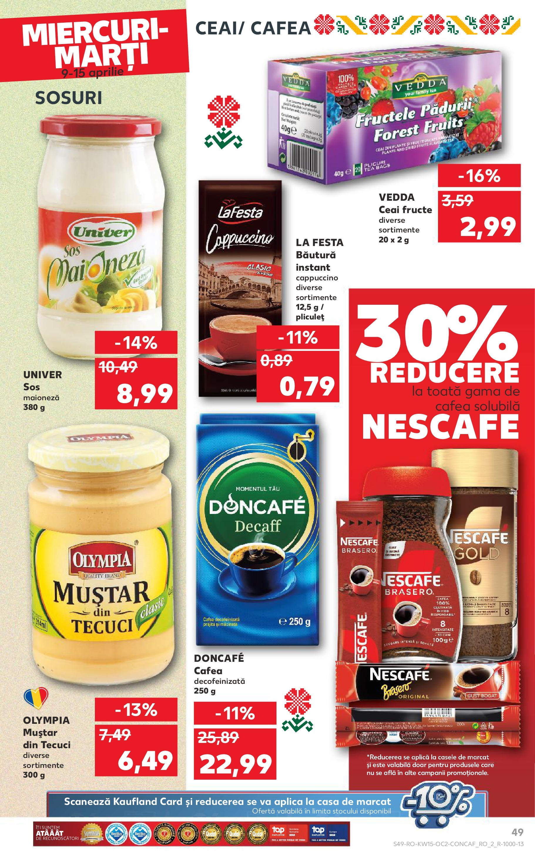 Catalog Kaufland 9 - 15 Aprilie 2025 | Pagina 49 | Produse: Cafea, Ceai, Muștar, Maioneză