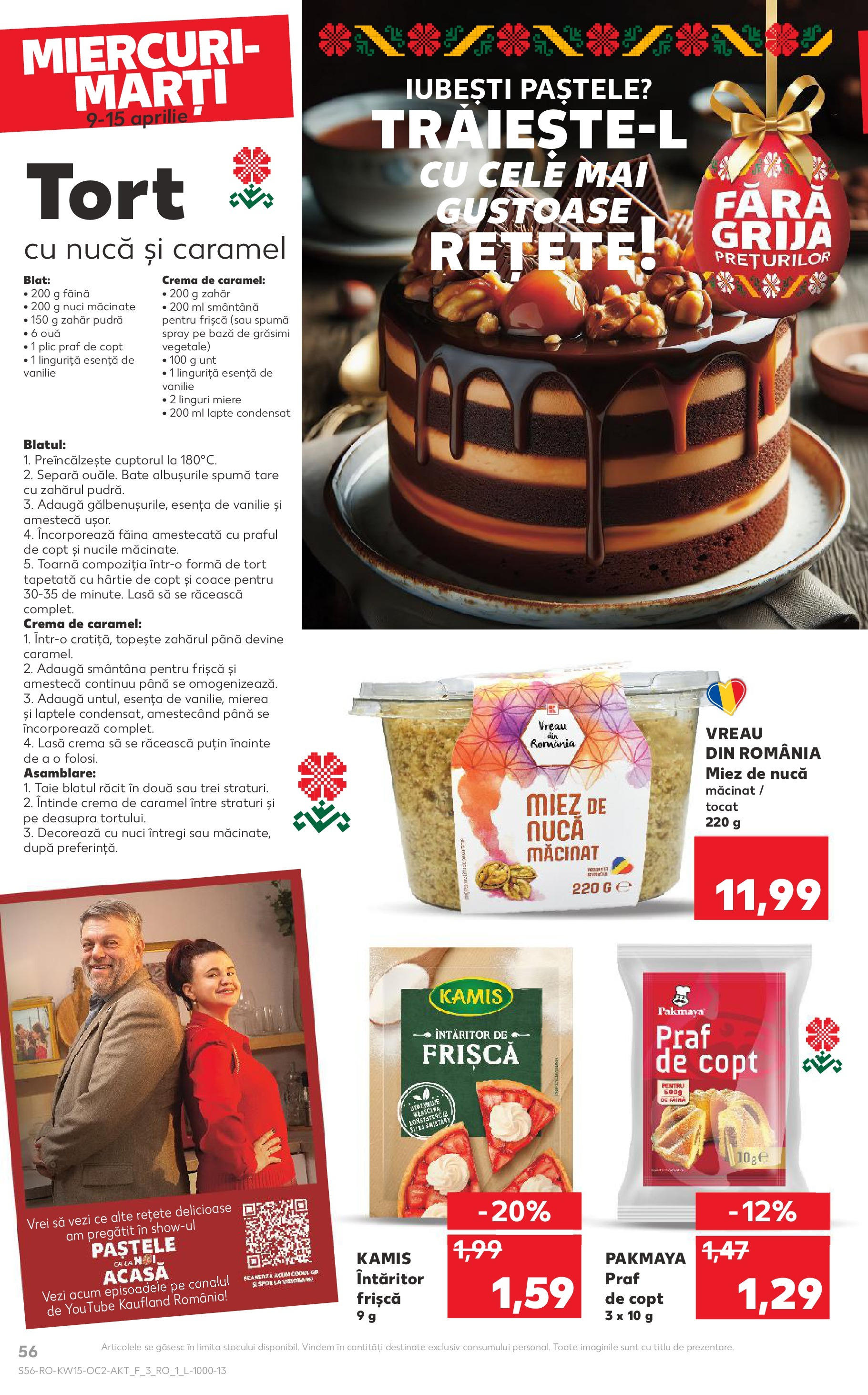 Catalog Kaufland 9 - 15 Aprilie 2025 | Pagina 56 | Produse: Cremă, Făină, Frișcă, Nuci