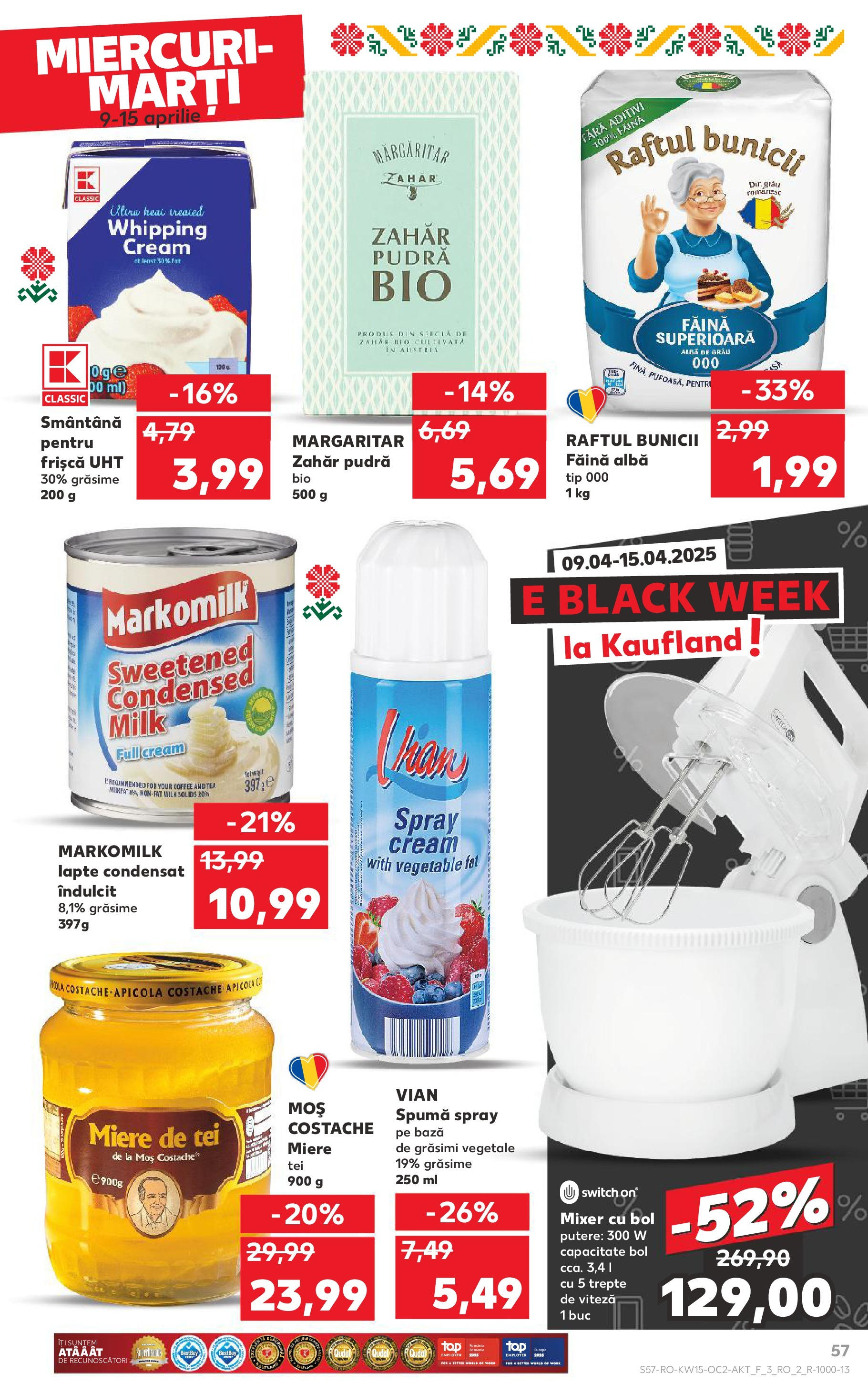 Catalog Kaufland 9 - 15 Aprilie 2025 | Pagina 57 | Produse: Mixer, Pudră, Lapte, Smântână