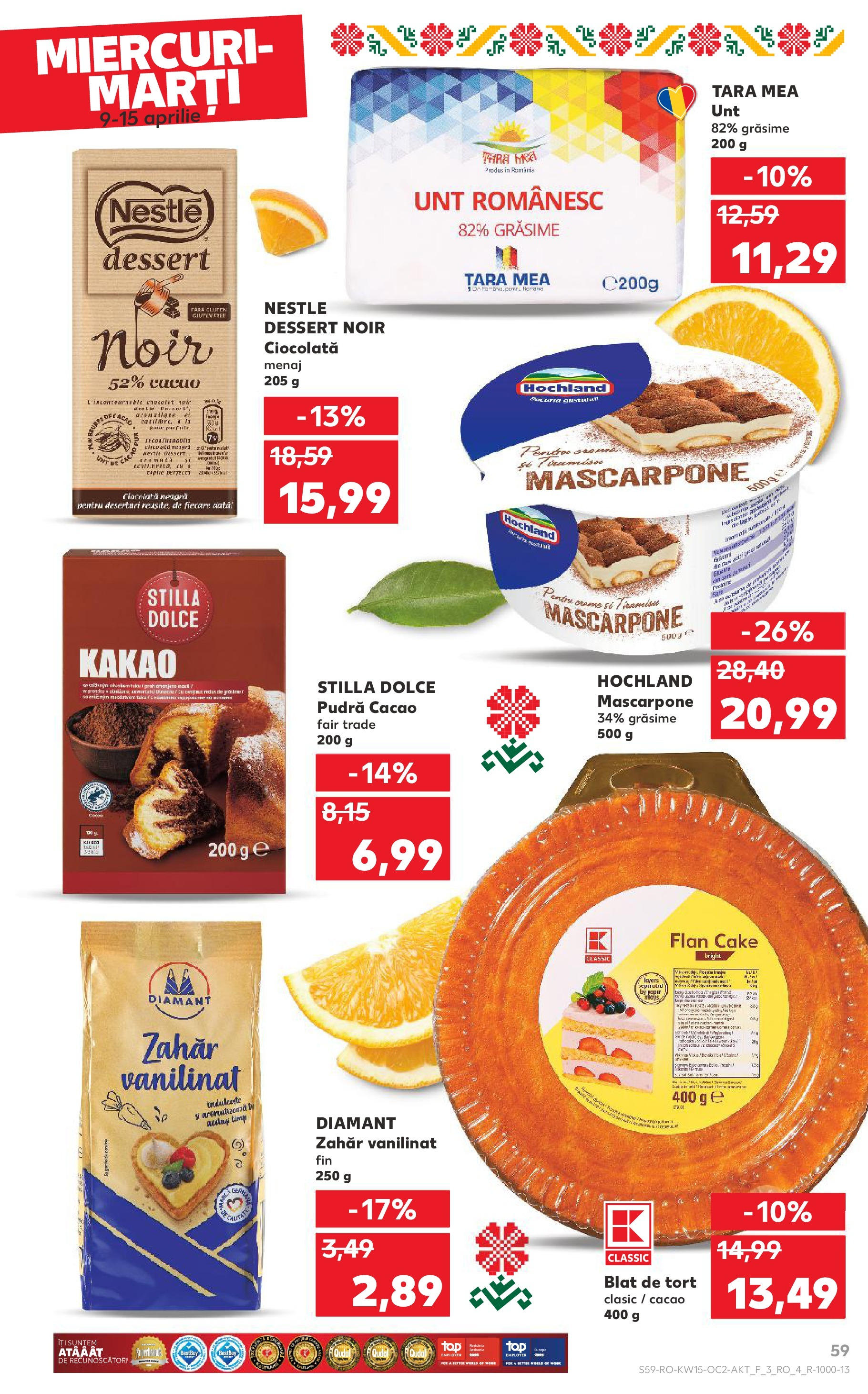 Catalog Kaufland 9 - 15 Aprilie 2025 | Pagina 59 | Produse: Unt, Ciocolată, Cacao, Zahăr