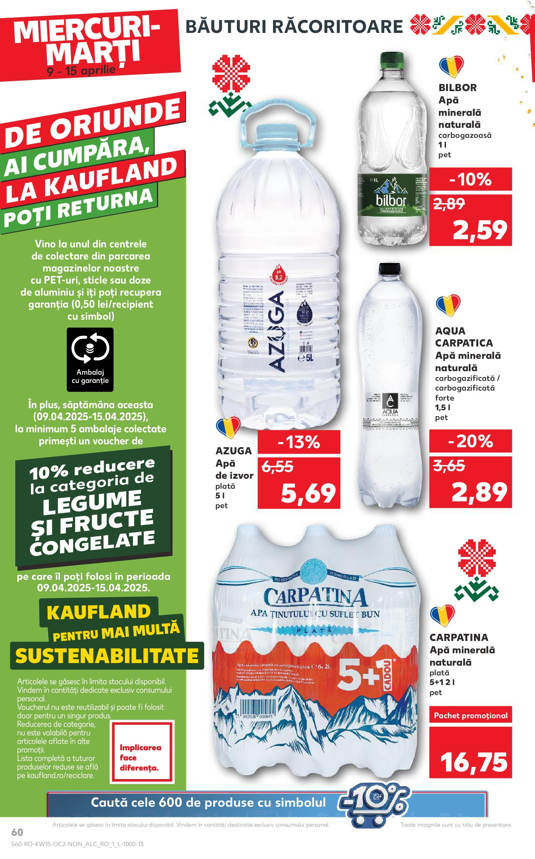 Catalog Kaufland 9 - 15 Aprilie 2025 | Pagina 60 | Produse: Yazı tahtası kalemi, Apă, Legume, Fructe