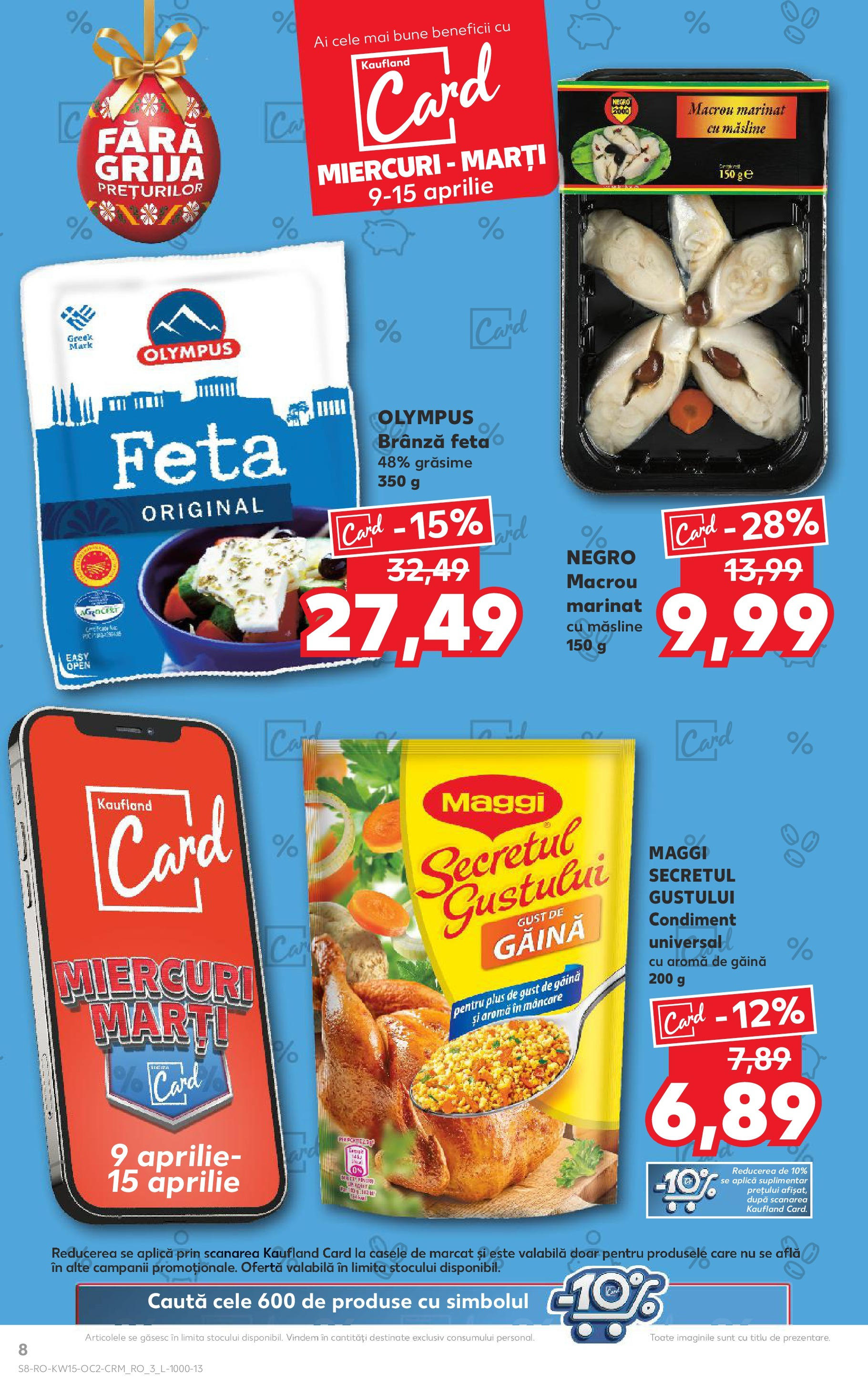 Catalog Kaufland 9 - 15 Aprilie 2025 | Pagina 8 | Produse: Măsline, Brânză