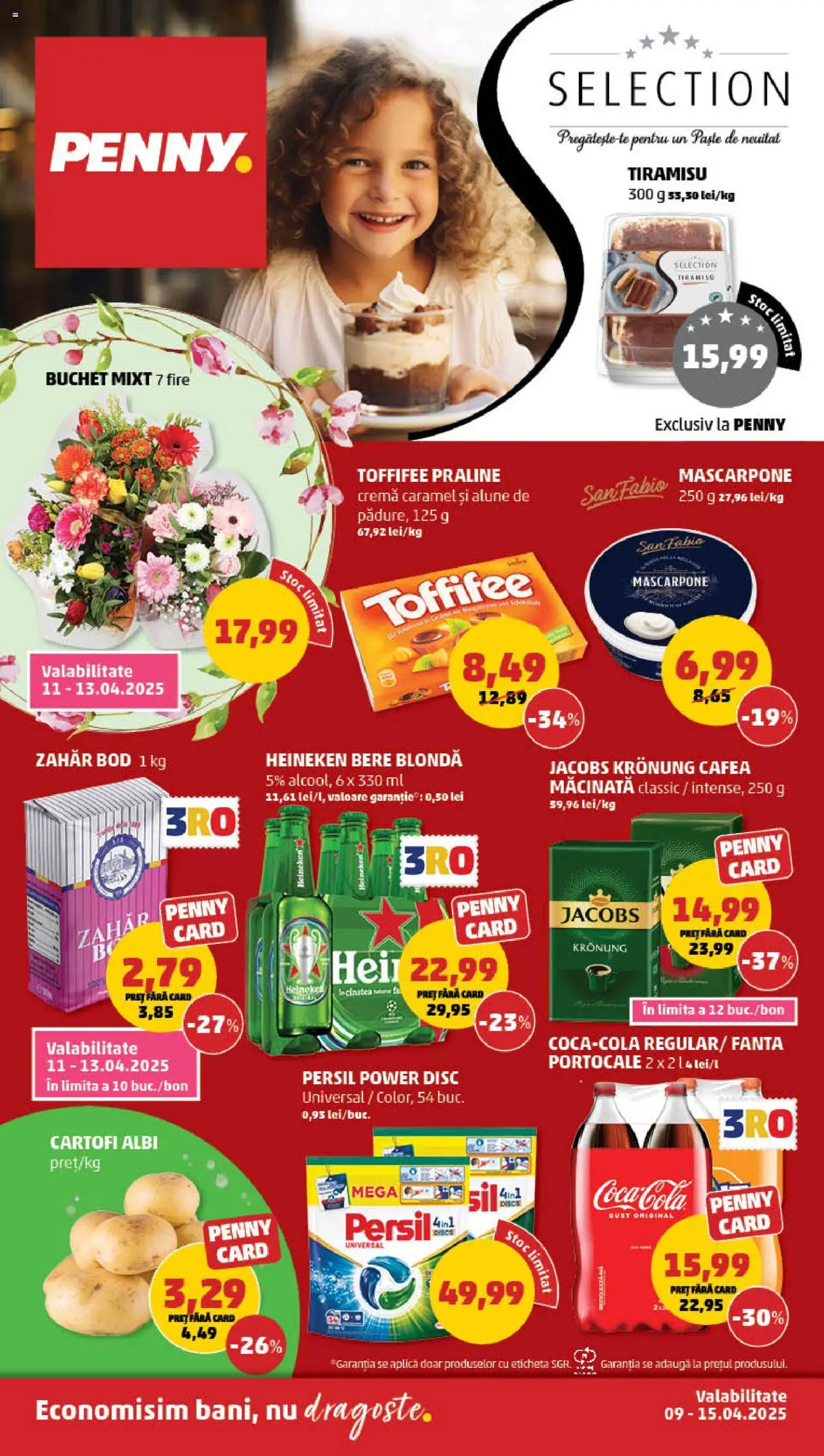 Catalog PENNY Market 9 - 15 Aprilie 2025 | Pagina 1 | Produse: Praline, Tiramisu, Mascarpone, Cartofi