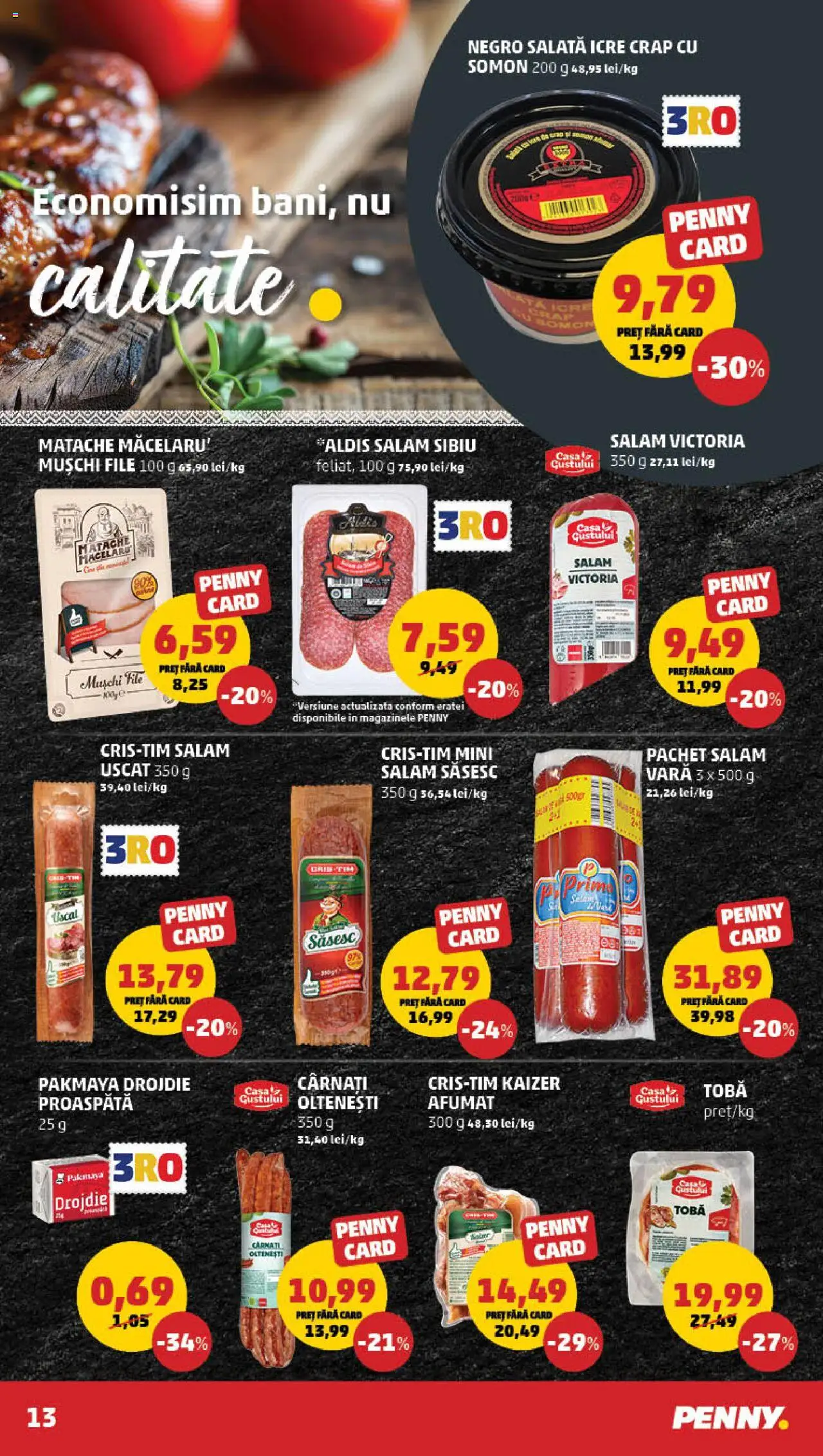 Catalog PENNY Market 9 - 15 Aprilie 2025 | Pagina 13 | Produse: Salam, Salată, Cârnați