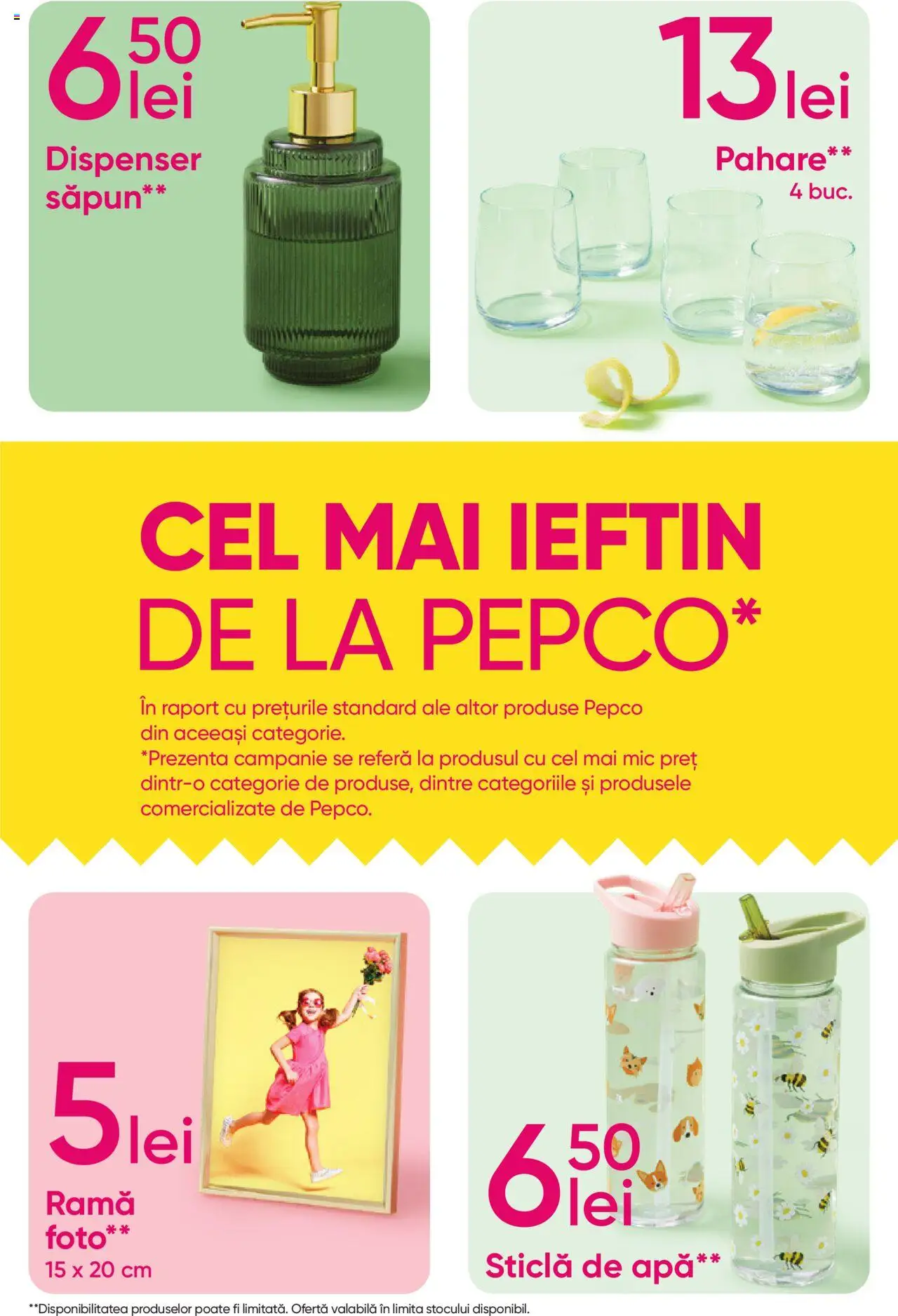 Catalog Pepco 10 - 23 Aprilie 2025 | Pagina 13 | Produse: Pahare, Ramă foto, Săpun, Apă