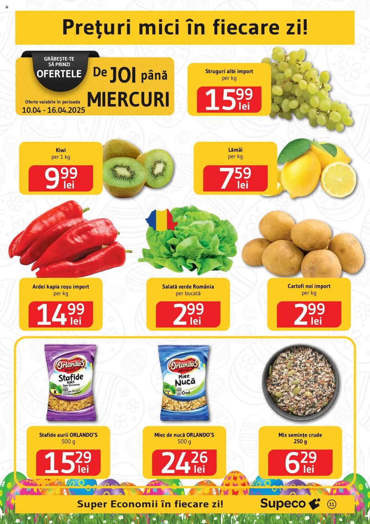 Catalog Supeco 10 - 23 Aprilie 2025 | Pagina 11 | Produse: Mici, Kiwi, Salată, Cartofi