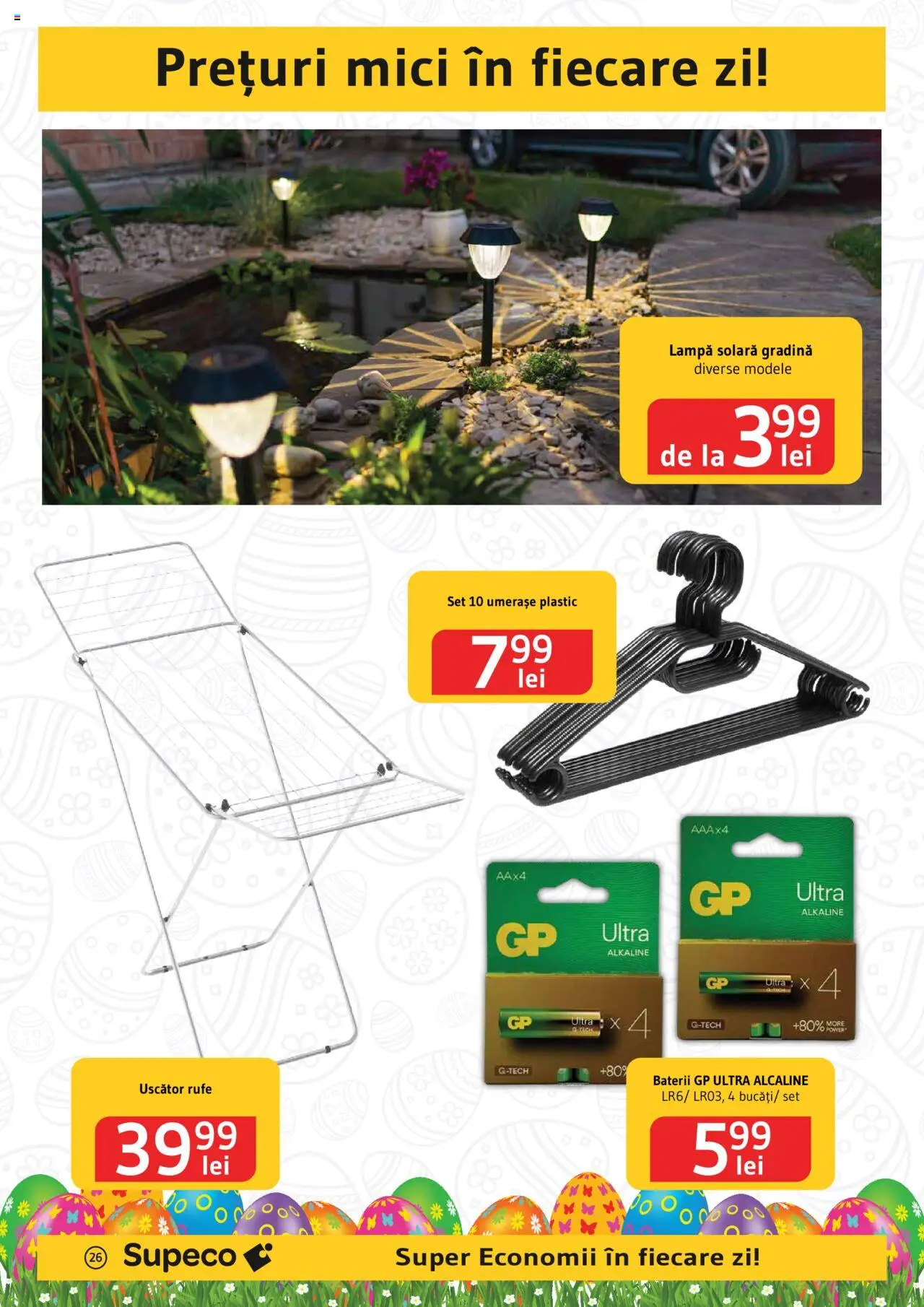 Catalog Supeco 10 - 23 Aprilie 2025 | Pagina 26 | Produse: Uscător, Lampă, Mici, Baterii