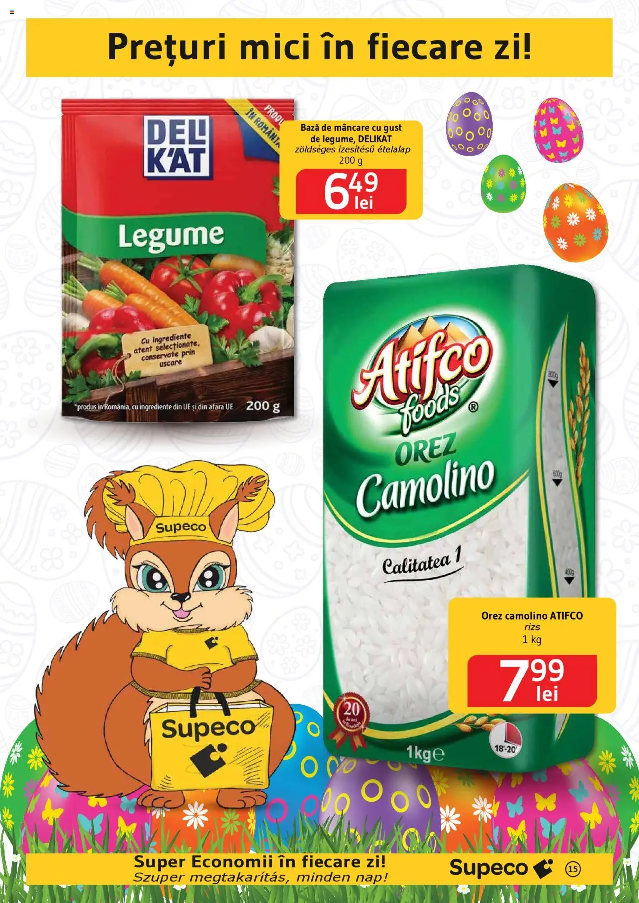 Catalog Supeco 10 - 23 Aprilie 2025 | Pagina 15 | Produse: Mici, Orez, Legume