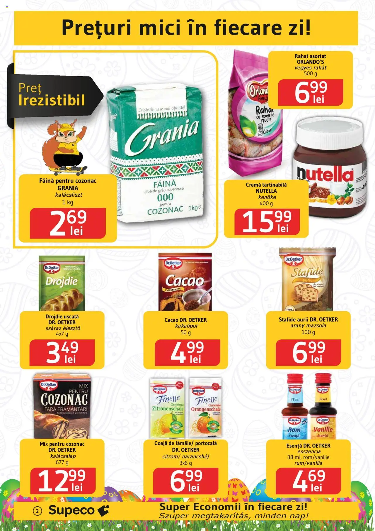 Catalog Supeco 10 - 23 Aprilie 2025 | Pagina 2 | Produse: Mici, Cacao, Stafide, Fructe