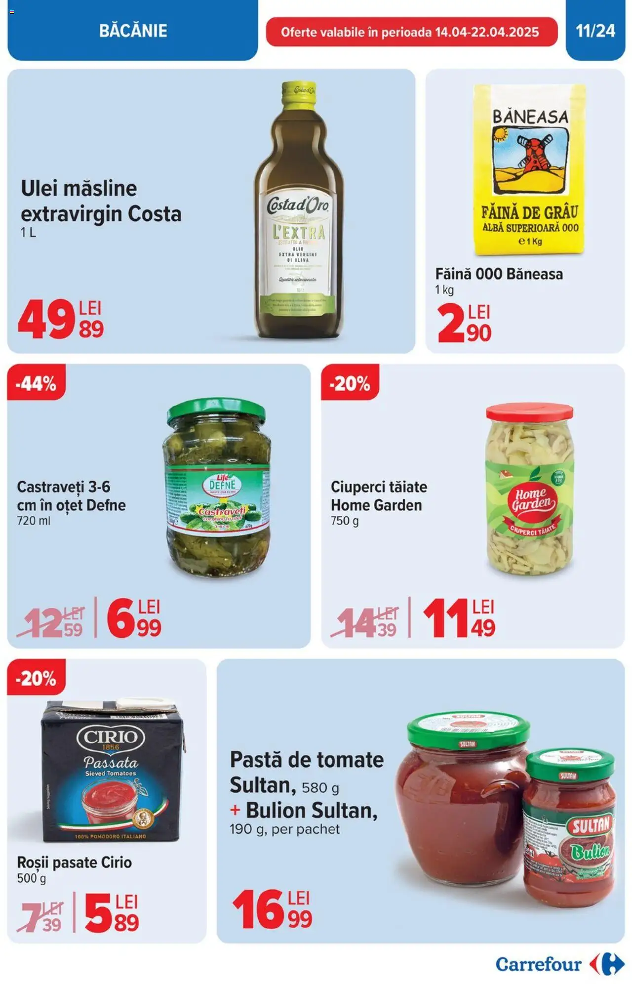 Catalog Carrefour 10 - 22 Aprilie 2025 | Pagina 11 | Produse: Ulei, Pastă de tomate, Oțet, Castraveți