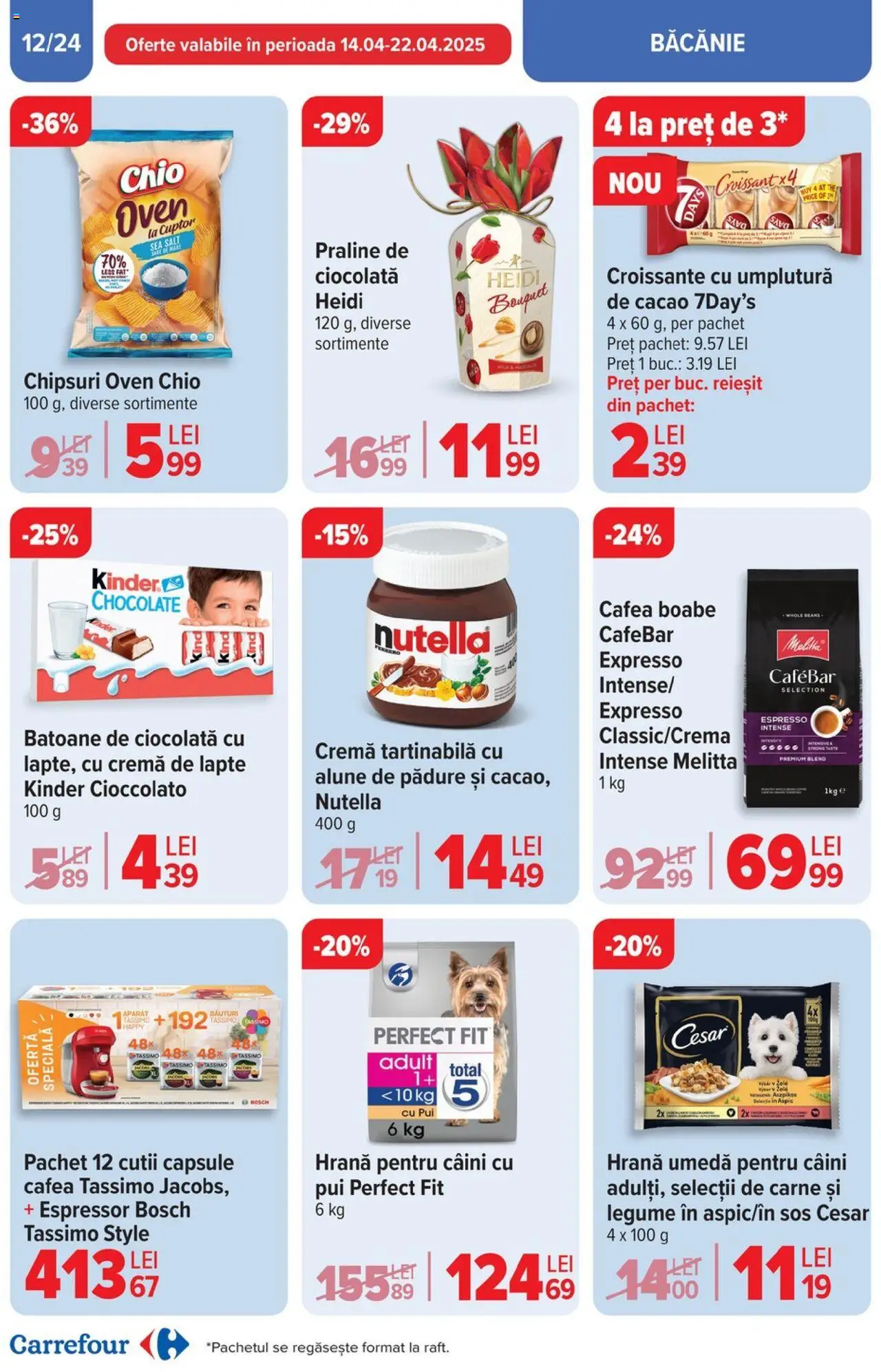 Catalog Carrefour 10 - 22 Aprilie 2025 | Pagina 12 | Produse: Praline, Ciocolată, Chipsuri, Sos