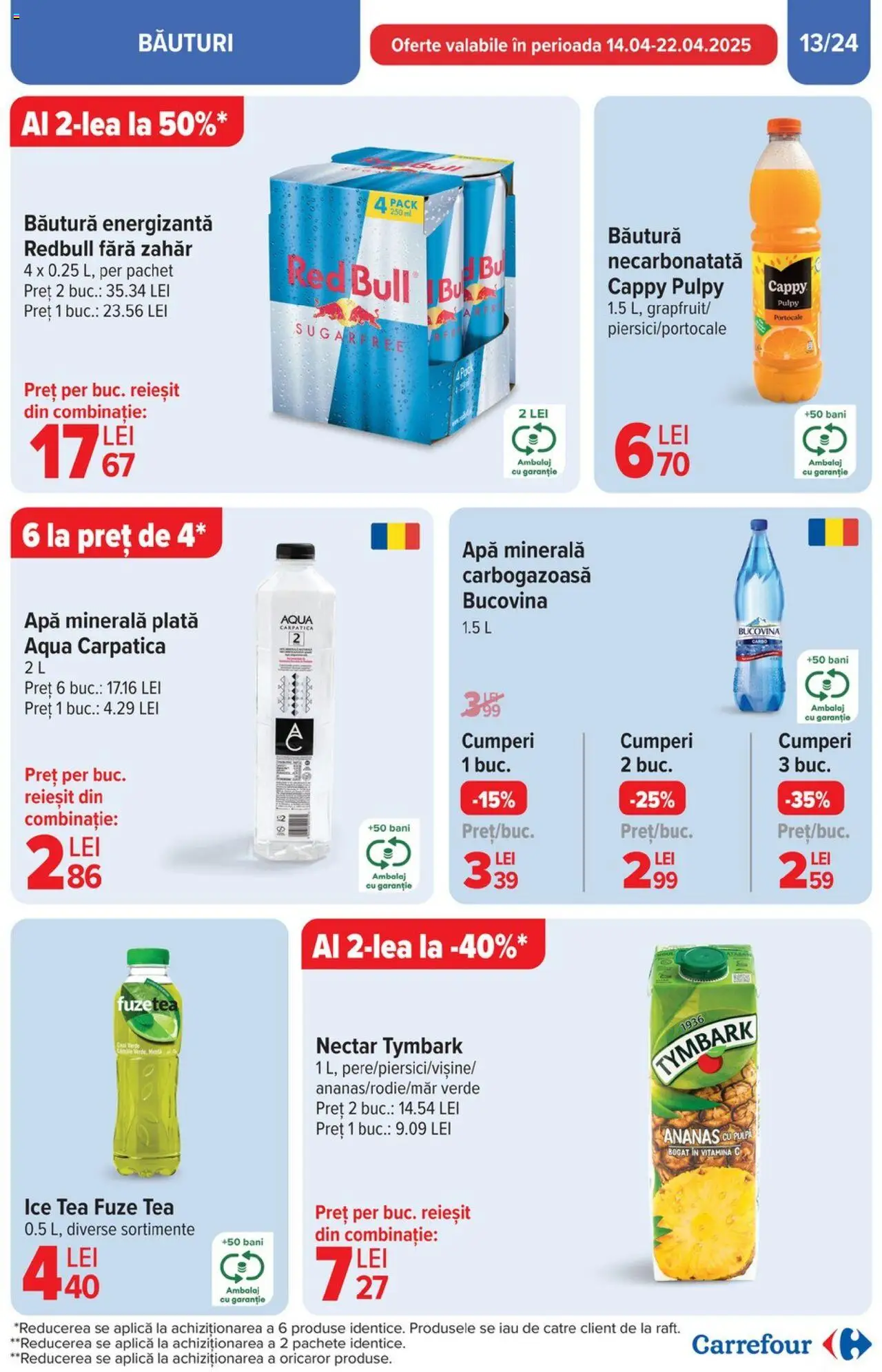 Catalog Carrefour 10 - 22 Aprilie 2025 | Pagina 13 | Produse: Băutură energizantă, Portocale, Ananas, Zahăr