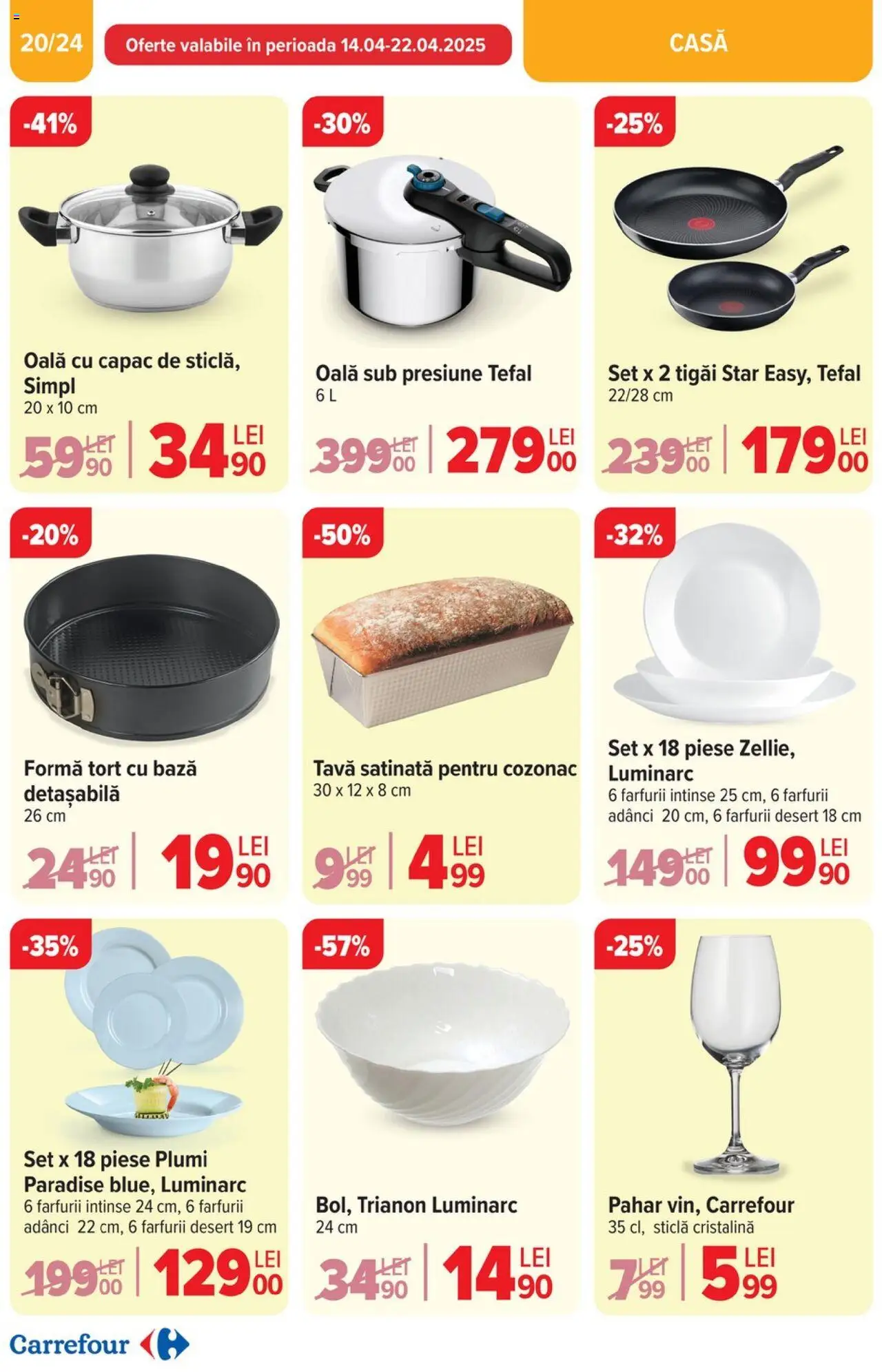 Catalog Carrefour 10 - 22 Aprilie 2025 | Pagina 20 | Produse: Oală, Tort