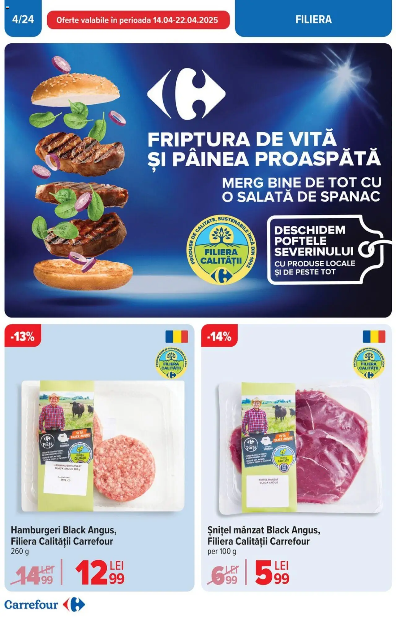 Catalog Carrefour 10 - 22 Aprilie 2025 | Pagina 4 | Produse: Pește, Salată