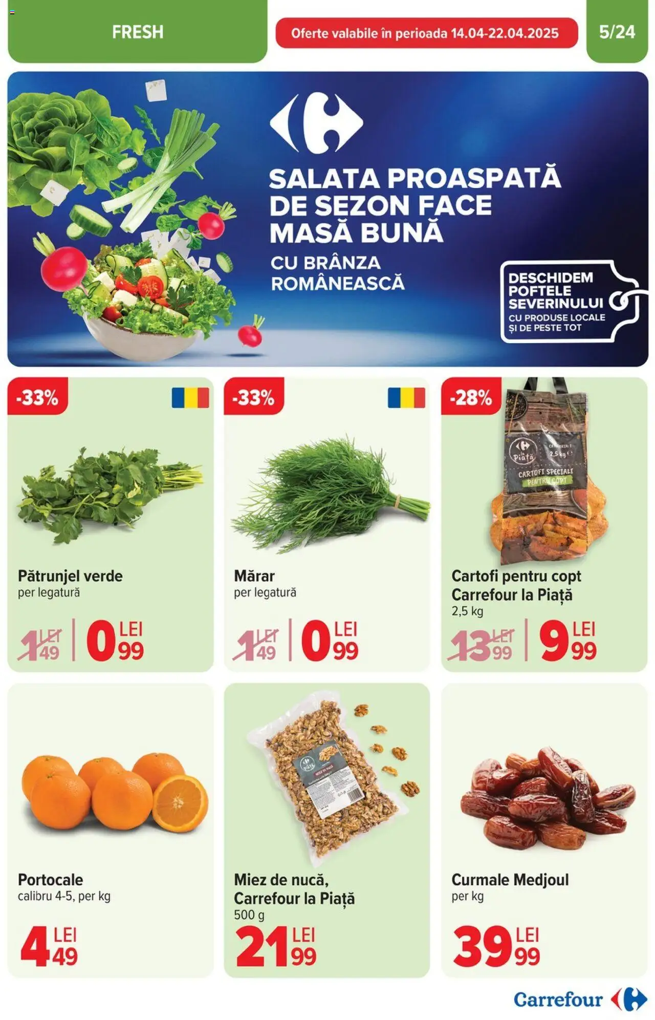 Catalog Carrefour 10 - 22 Aprilie 2025 | Pagina 5 | Produse: Pătrunjel, Mărar, Portocale, Salată