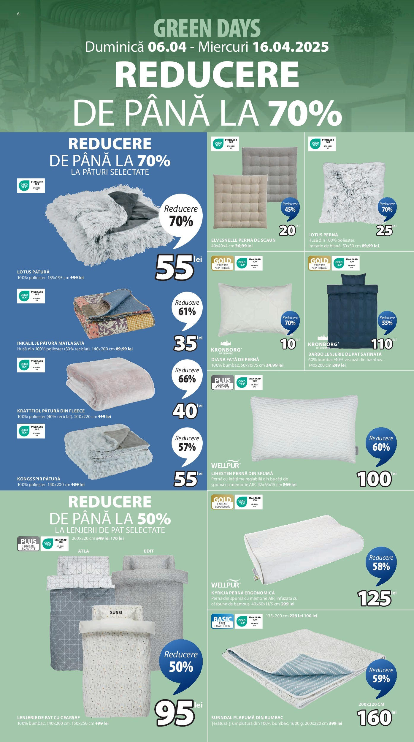 Catalog JYSK 7 - 16 Aprilie 2025 | Pagina 6 | Produse: Pernă, Scaun, Plapumă, Față de pernă