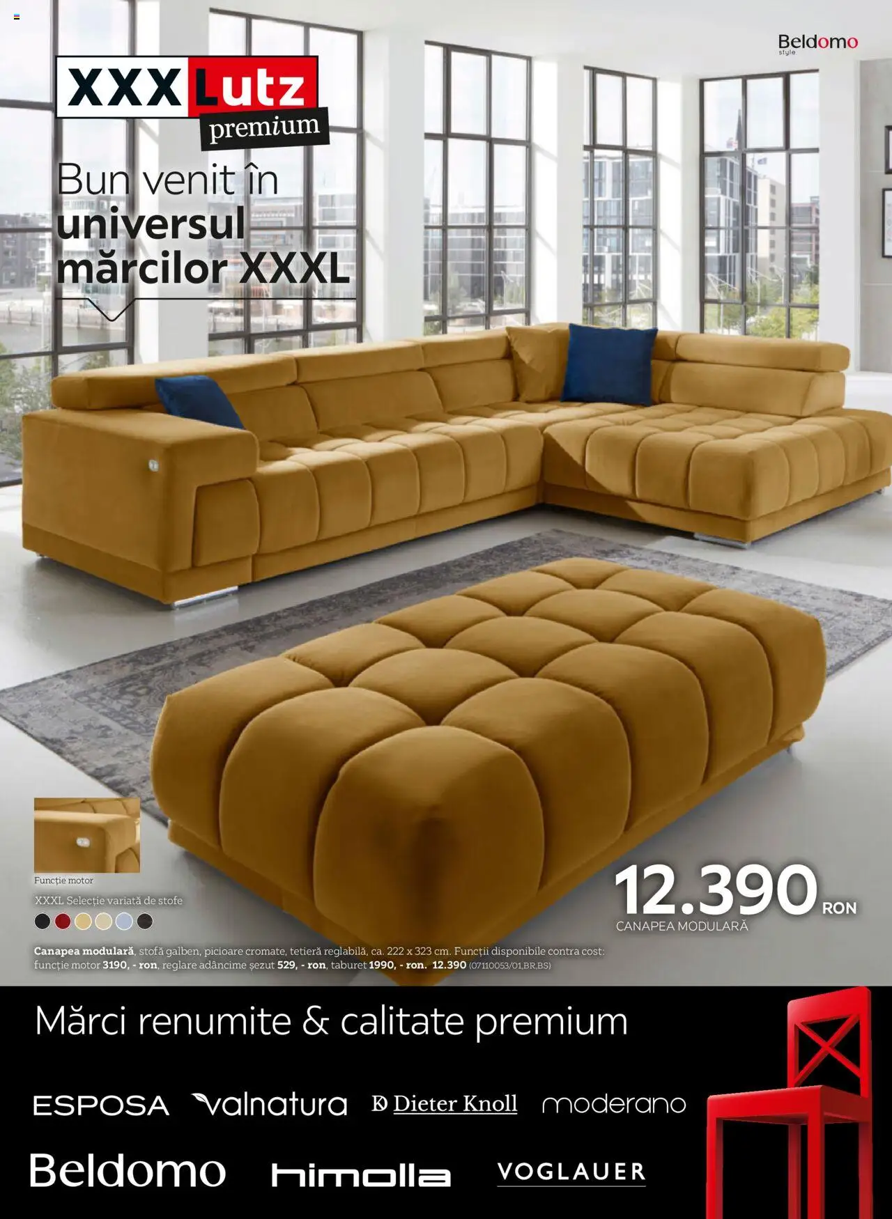 Catalog XXXLutz 7 Aprilie - 31 Decembrie 2025 | Pagina 1 | Produse: Delgeç, Canapea, Taburet