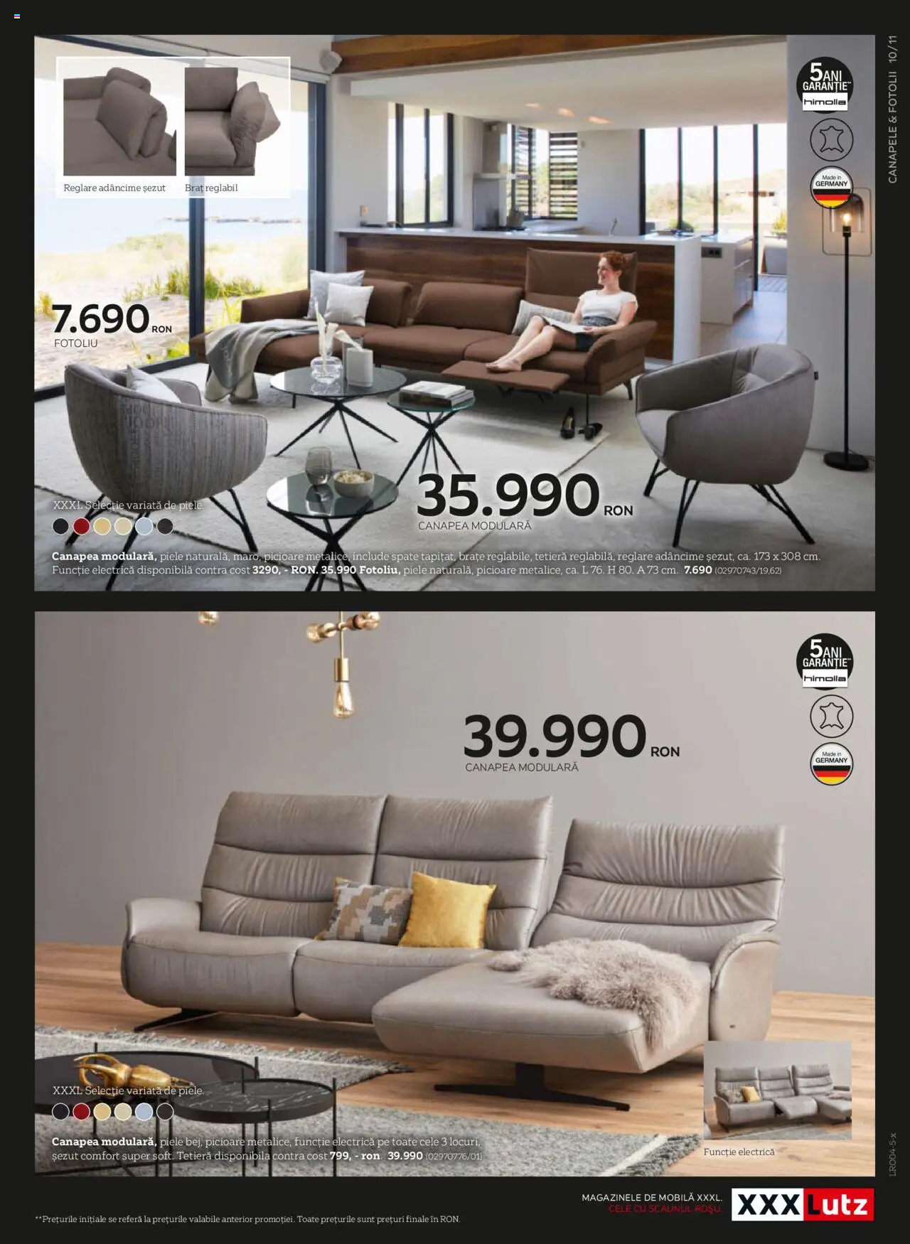 Catalog XXXLutz 7 Aprilie - 31 Decembrie 2025 | Pagina 11 | Produse: Fotoliu, Canapea