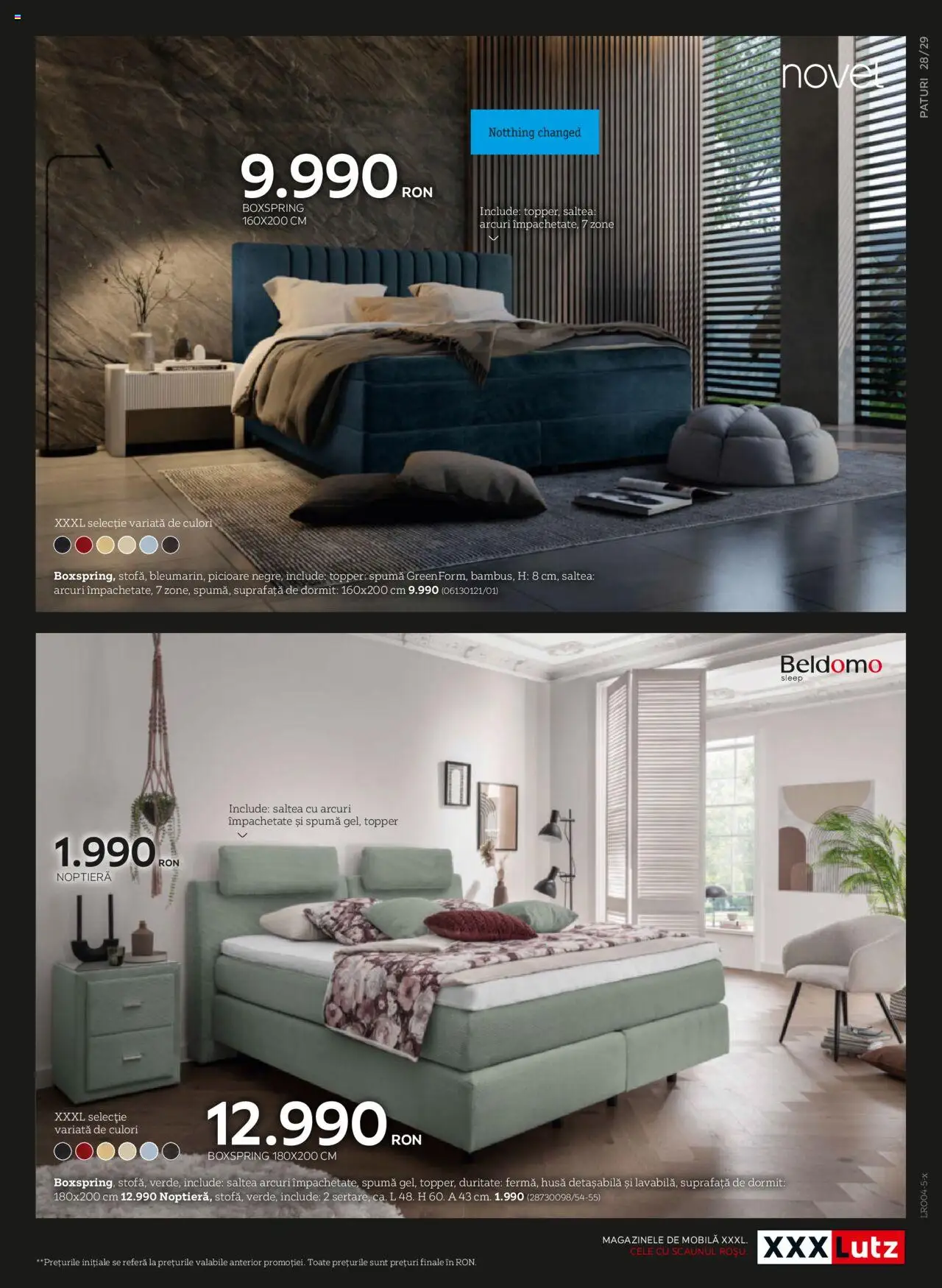 Catalog XXXLutz 7 Aprilie - 31 Decembrie 2025 | Pagina 29 | Produse: Saltea, Noptieră, Topper