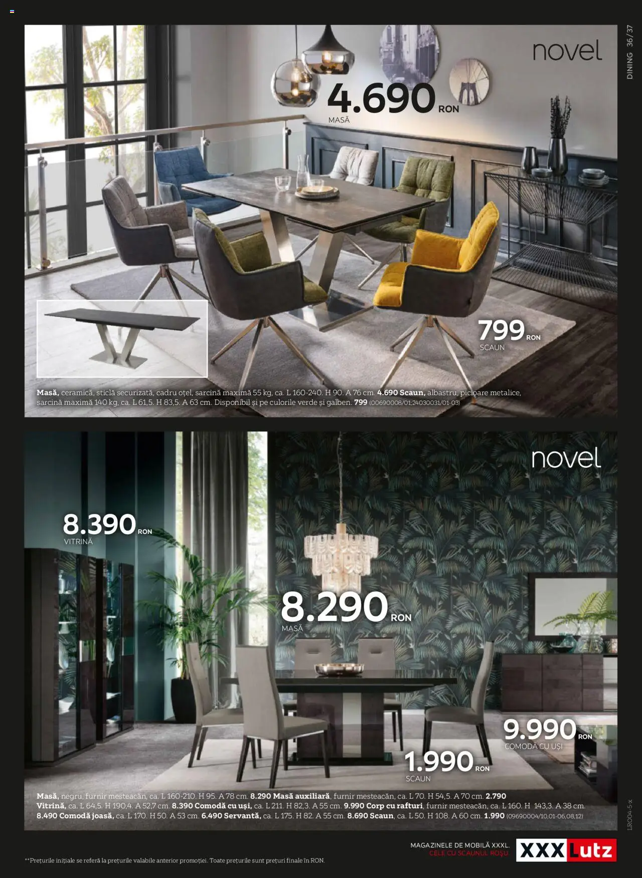 Catalog XXXLutz 7 Aprilie - 31 Decembrie 2025 | Pagina 37 | Produse: Masă, Scaun, Comodă, Vitrină
