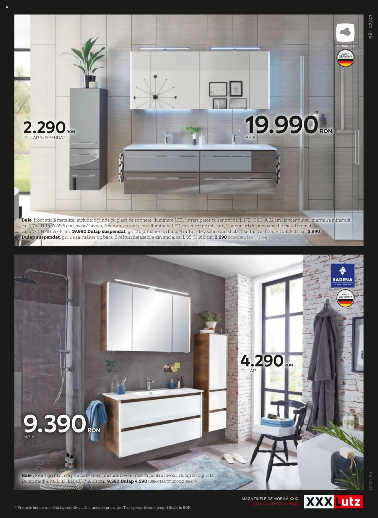 Catalog XXXLutz 7 Aprilie - 31 Decembrie 2025 | Pagina 43 | Produse: Mâner, Babak, Lavoar, Oglindă