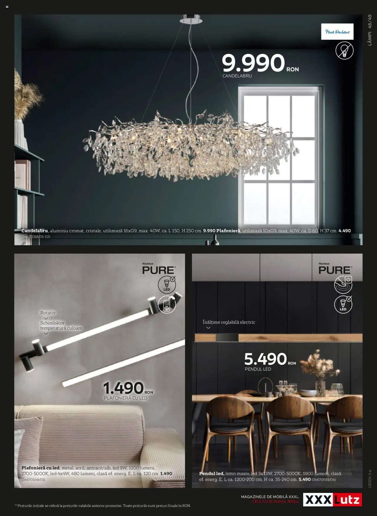 Catalog XXXLutz 7 Aprilie - 31 Decembrie 2025 | Pagina 49 | Produse: Plafonieră, Babak