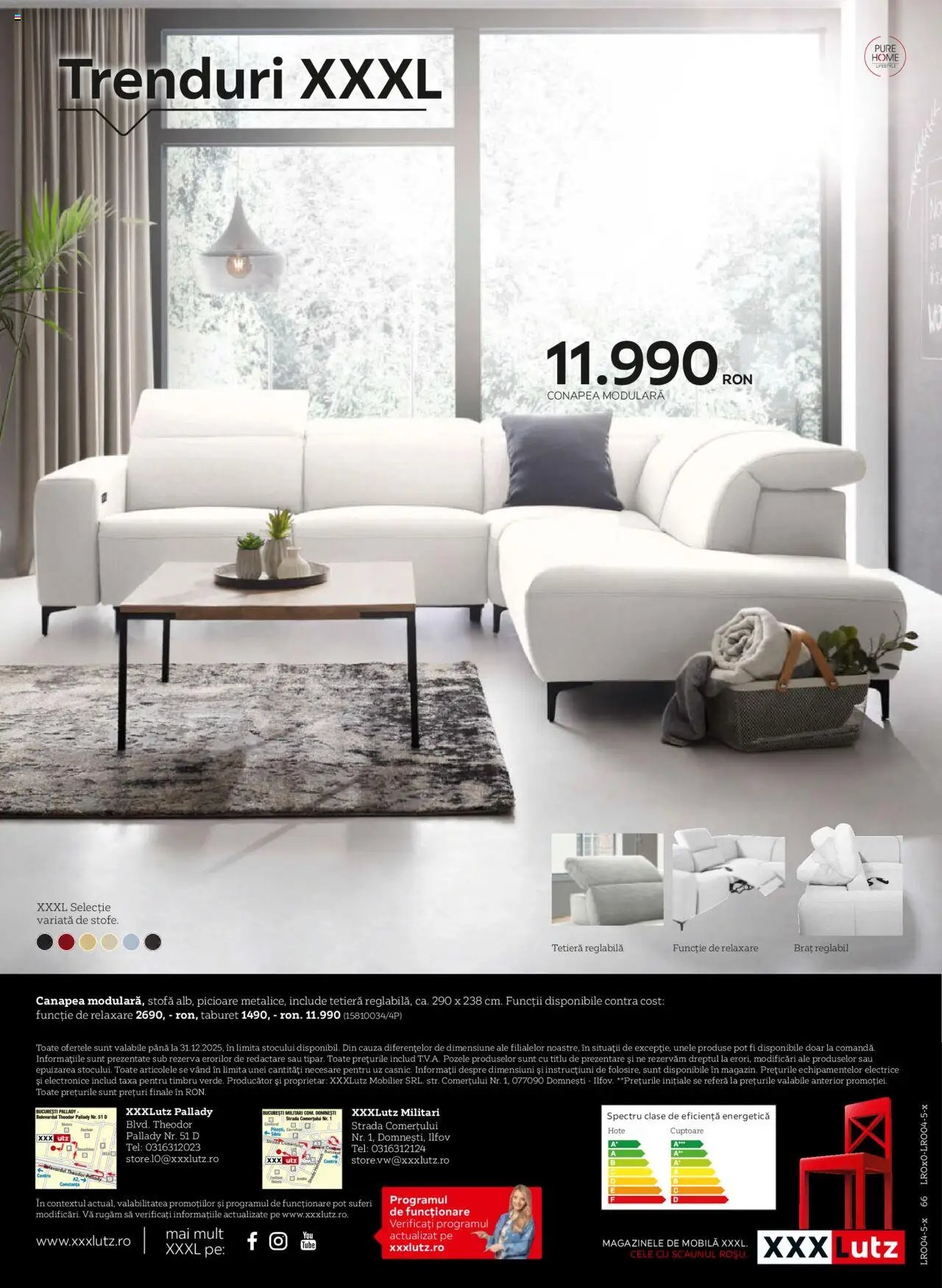 Catalog XXXLutz 7 Aprilie - 31 Decembrie 2025 | Pagina 66 | Produse: Canapea, Taburet