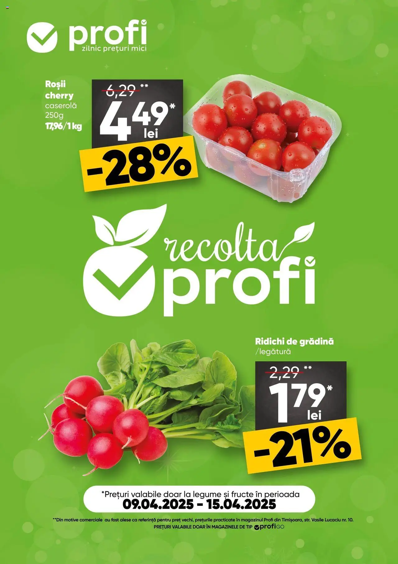Catalog Profi 9 - 15 Aprilie 2025 | Pagina 1 | Produse: Roșii, Sıcak çikolata, Legume, Fructe