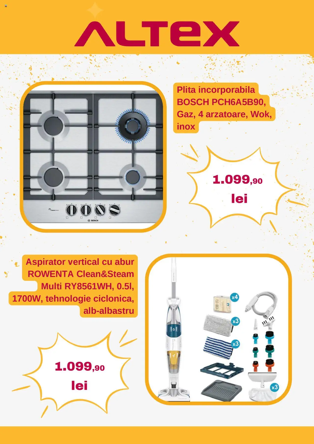 Catalog Altex 10 - 16 Aprilie 2025 | Pagina 6 | Produse: Plită, Aspirator