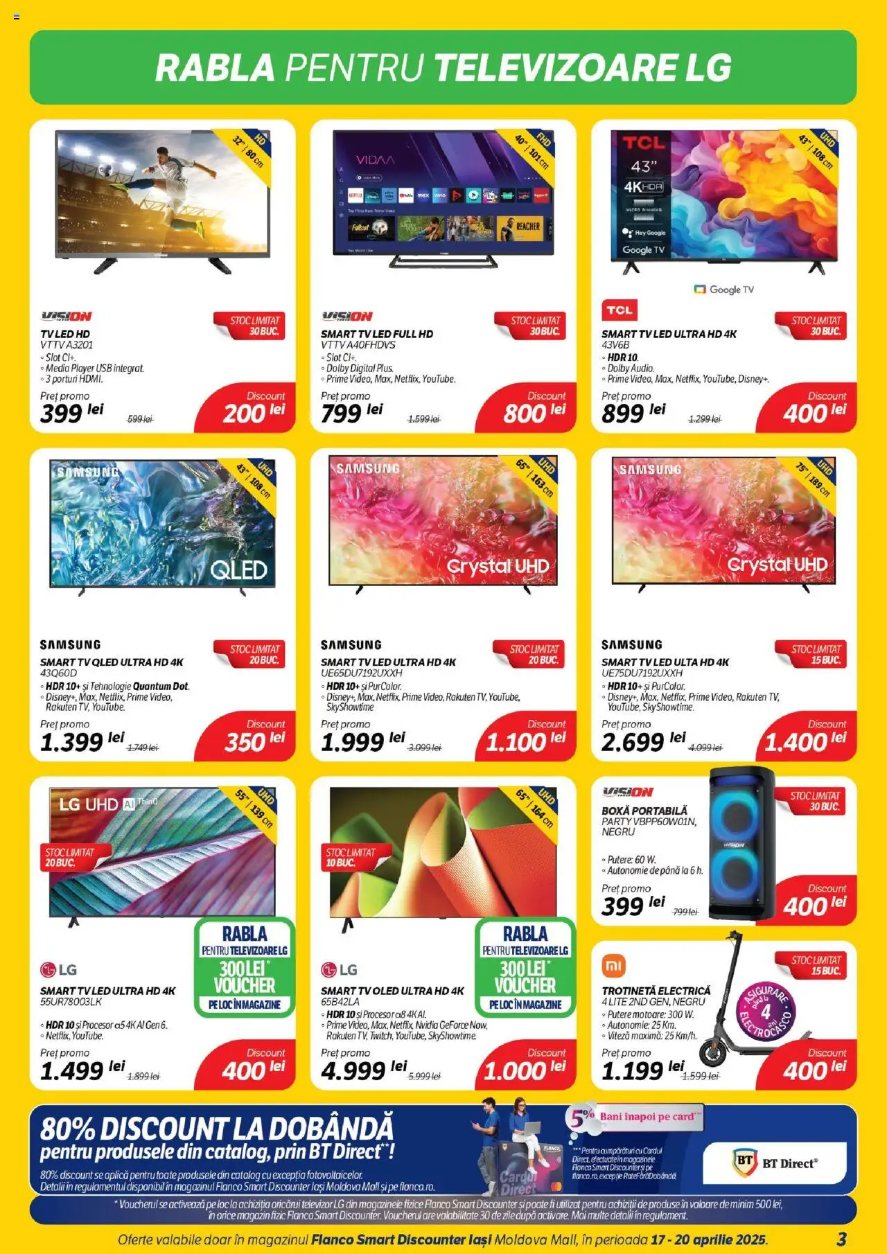 Catalog Flanco 17 - 20 Aprilie 2025 | Pagina 3 | Produse: Trotinetă electrică, Player, Usb, Trotinetă