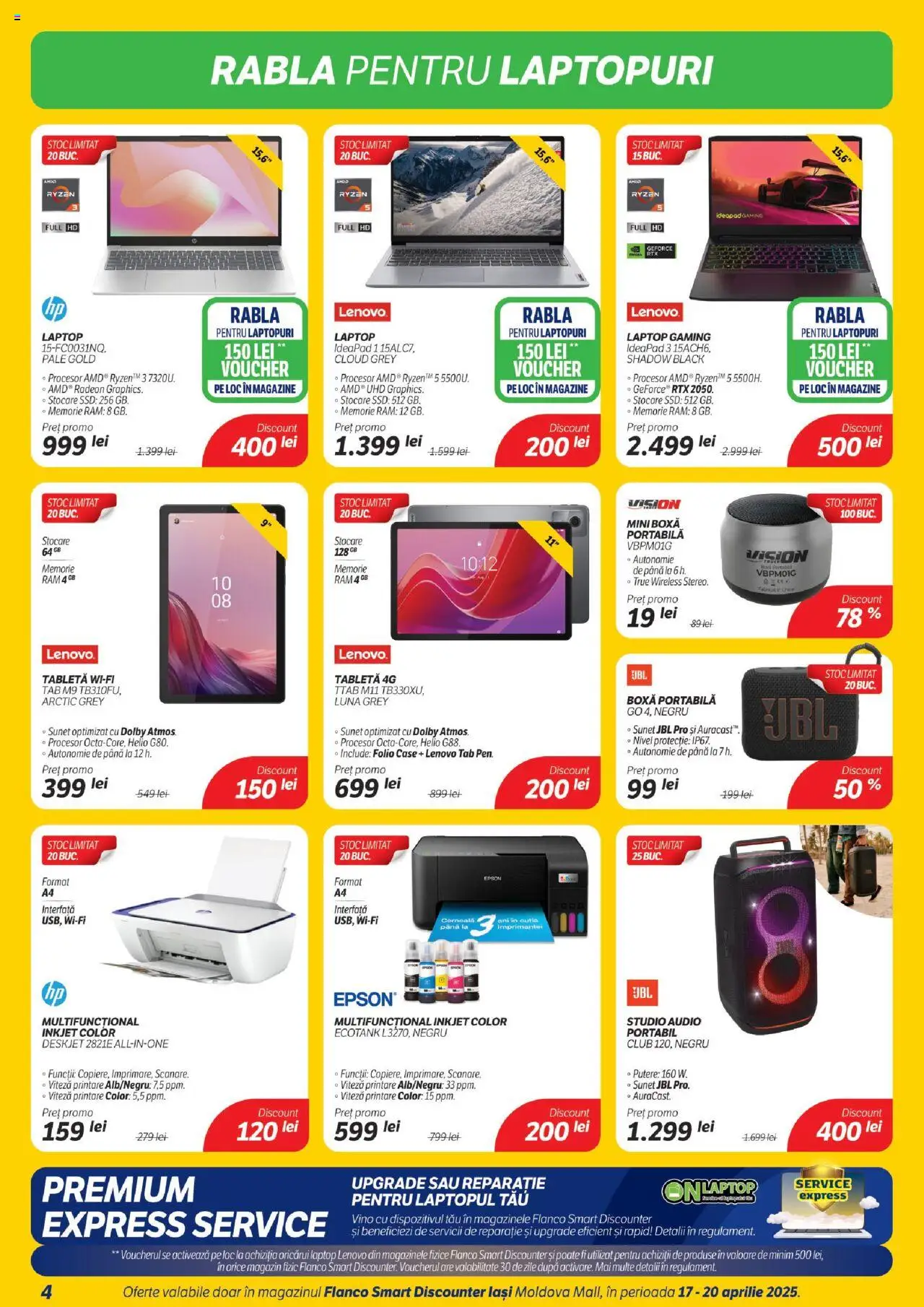 Catalog Flanco 17 - 20 Aprilie 2025 | Pagina 4 | Produse: Laptop, Tabletă, Audio, Boxă portabilă