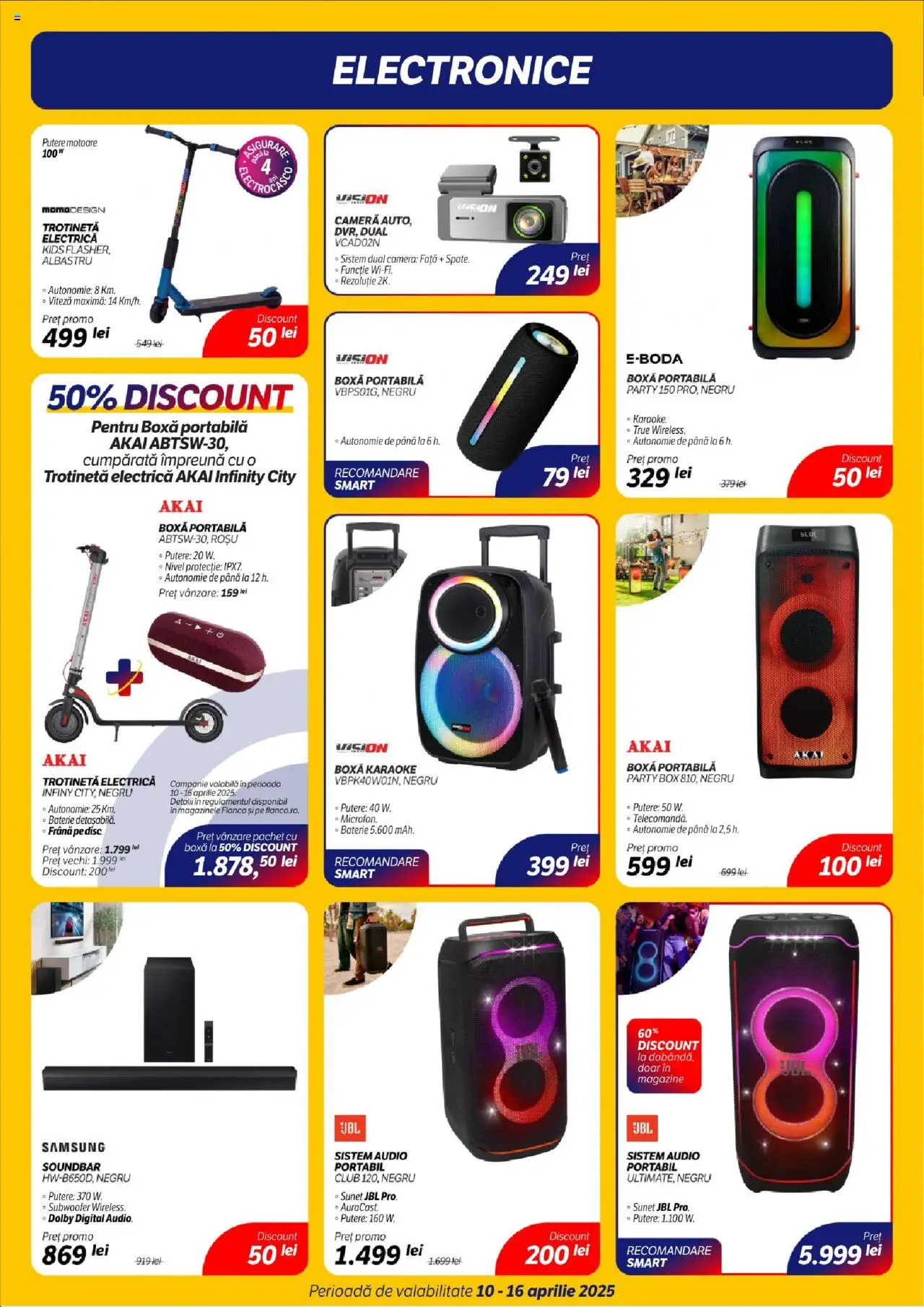 Catalog Flanco 10 - 16 Aprilie 2025 | Pagina 4 | Produse: Soundbar, Disc, Baterie, Sistem audio