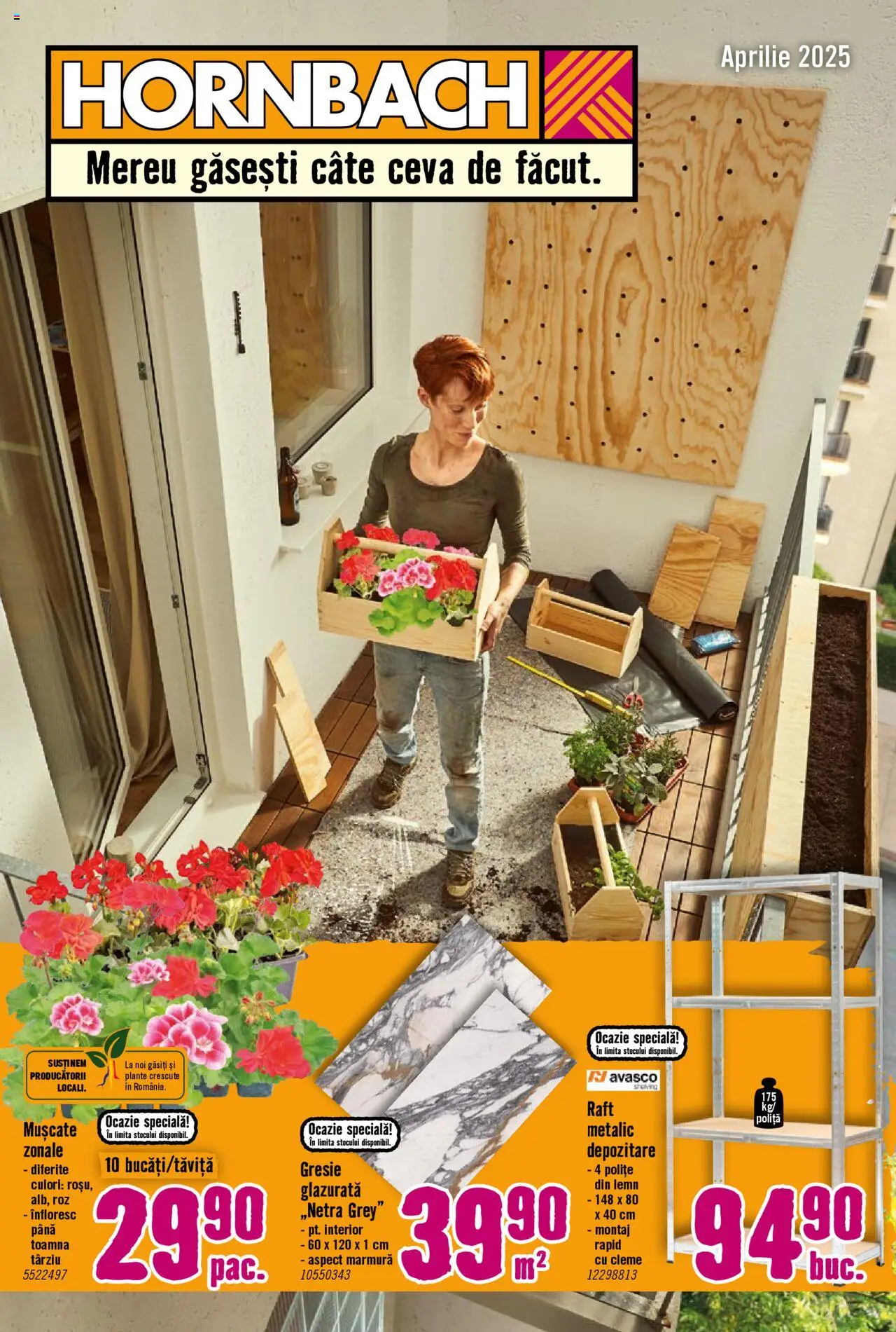 Catalog Hornbach 10 Aprilie - 11 Mai 2025 | Pagina 1 | Produse: Gresie, Raft