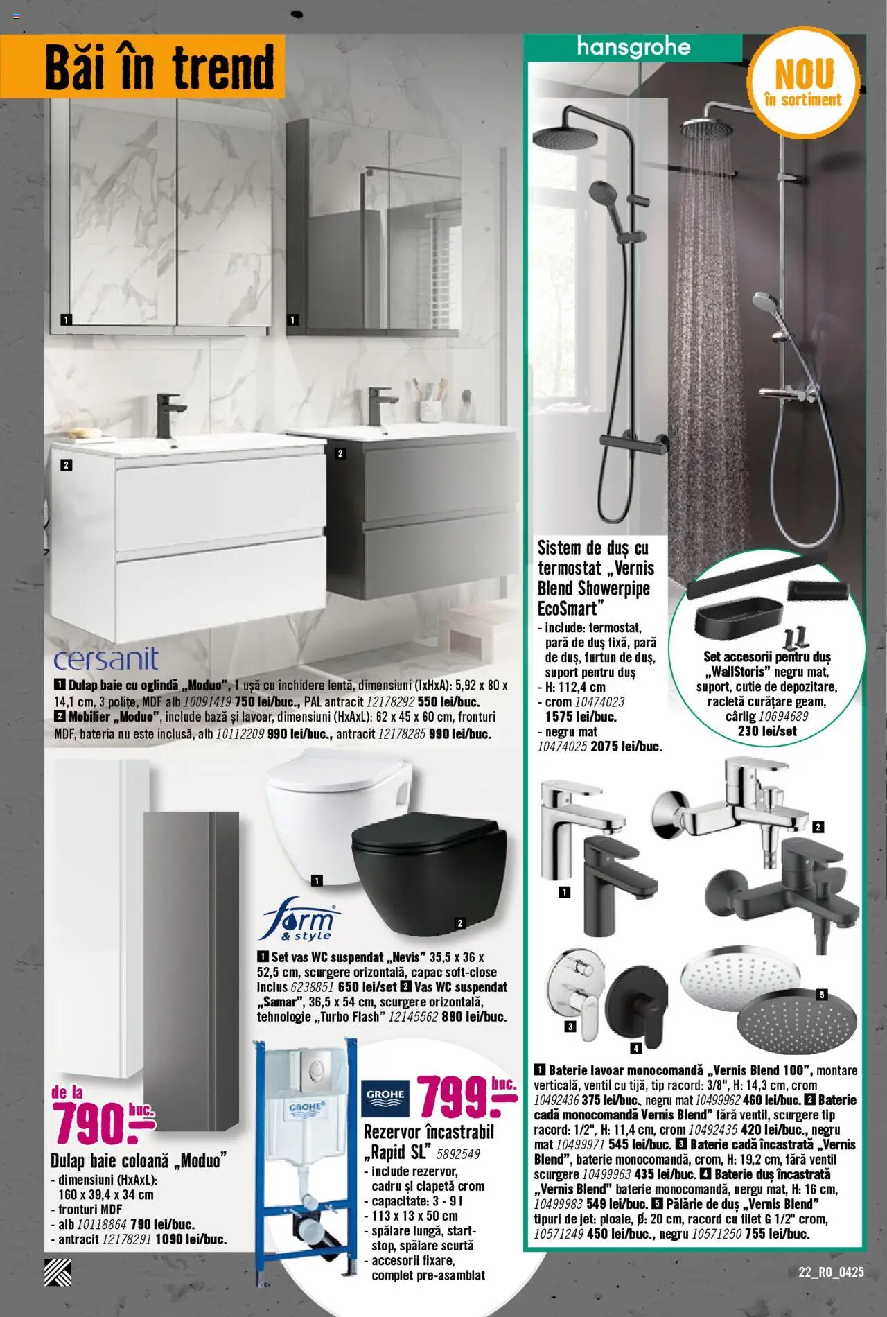 Catalog Hornbach 10 Aprilie - 11 Mai 2025 | Pagina 22 | Produse: Pălărie, Cadă, Oglindă, Ușă