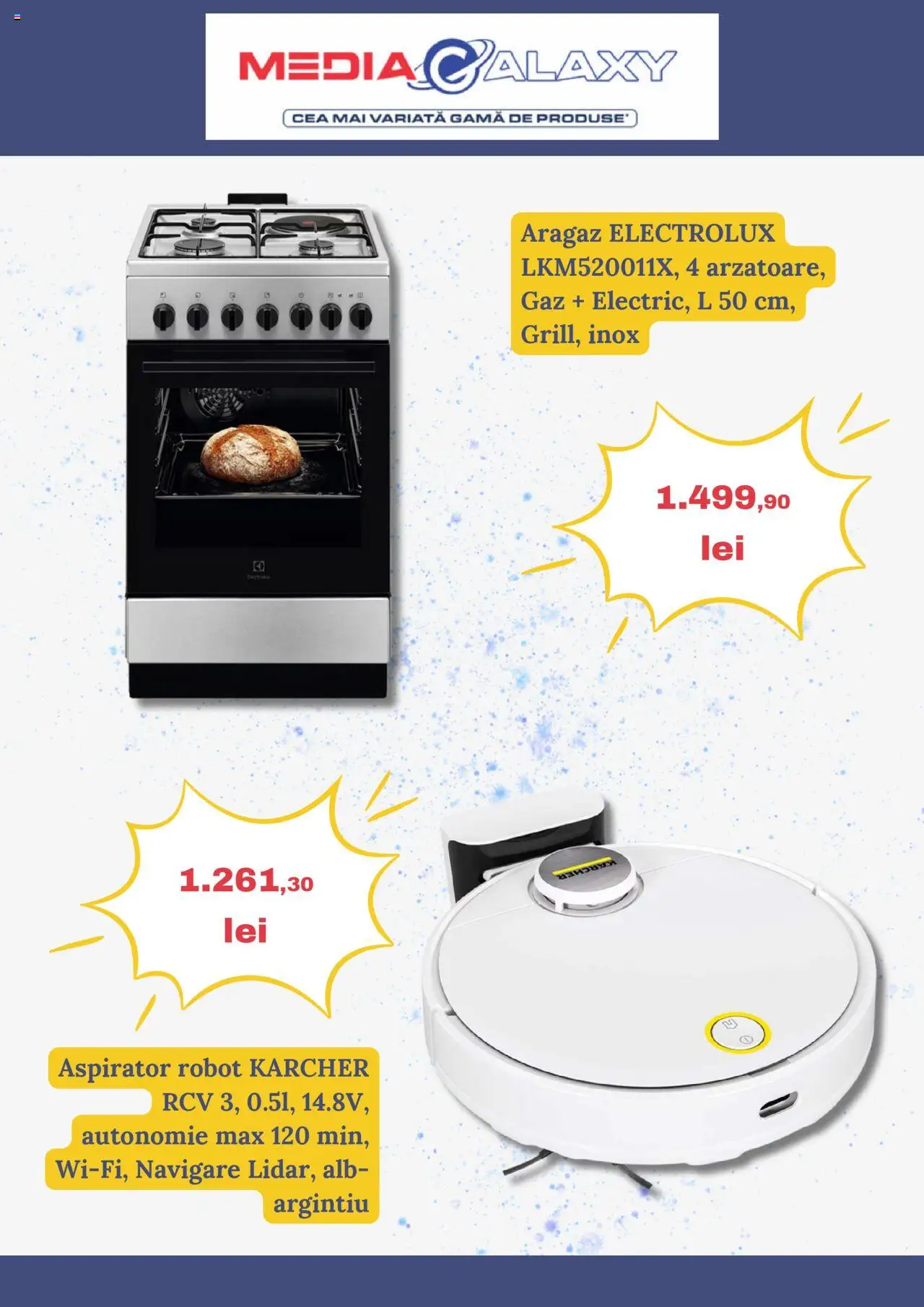Catalog Media Galaxy 10 - 16 Aprilie 2025 | Pagina 6 | Produse: Aspirator robot, Aragaz, Aspirator, Navigare