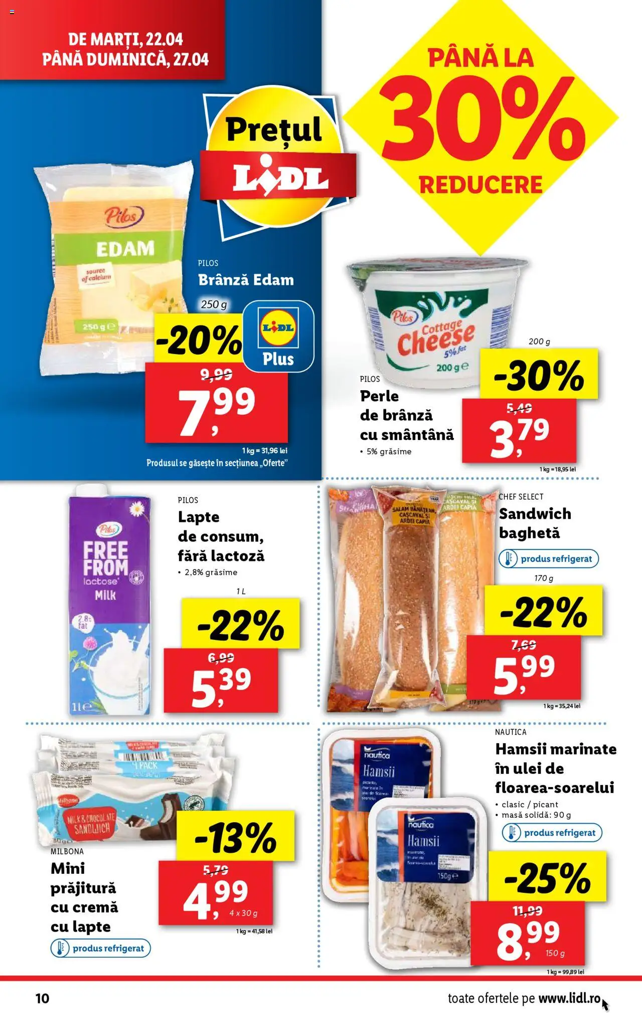 Catalog LIDL 22 - 27 Aprilie 2025 | Pagina 10 | Produse: Prăjitură, Konuşturucu Kuş Yemleri, Ulei, Salam