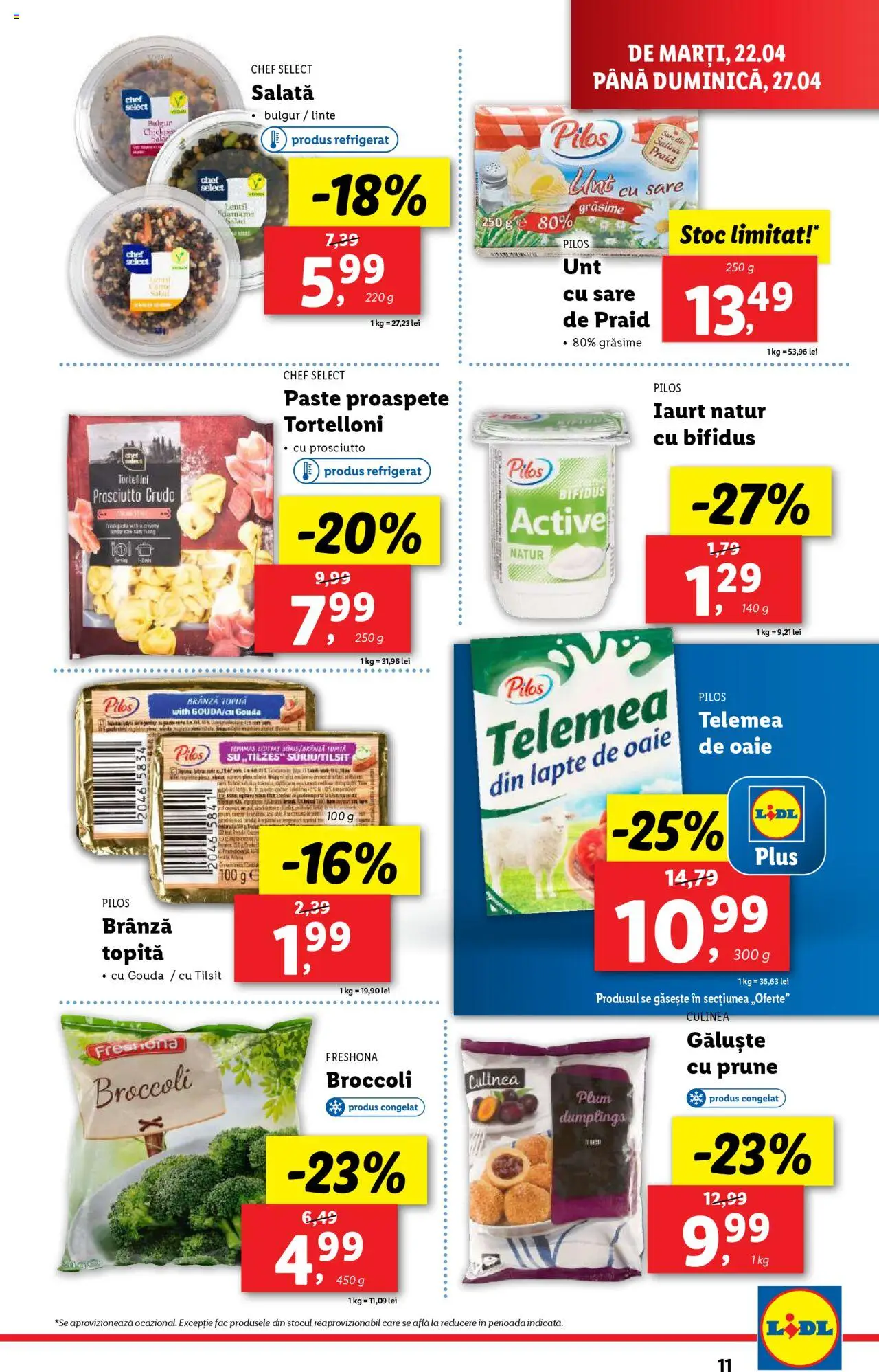 Catalog LIDL 22 - 27 Aprilie 2025 | Pagina 11 | Produse: Toplar, Iaurt, Salată, Gouda