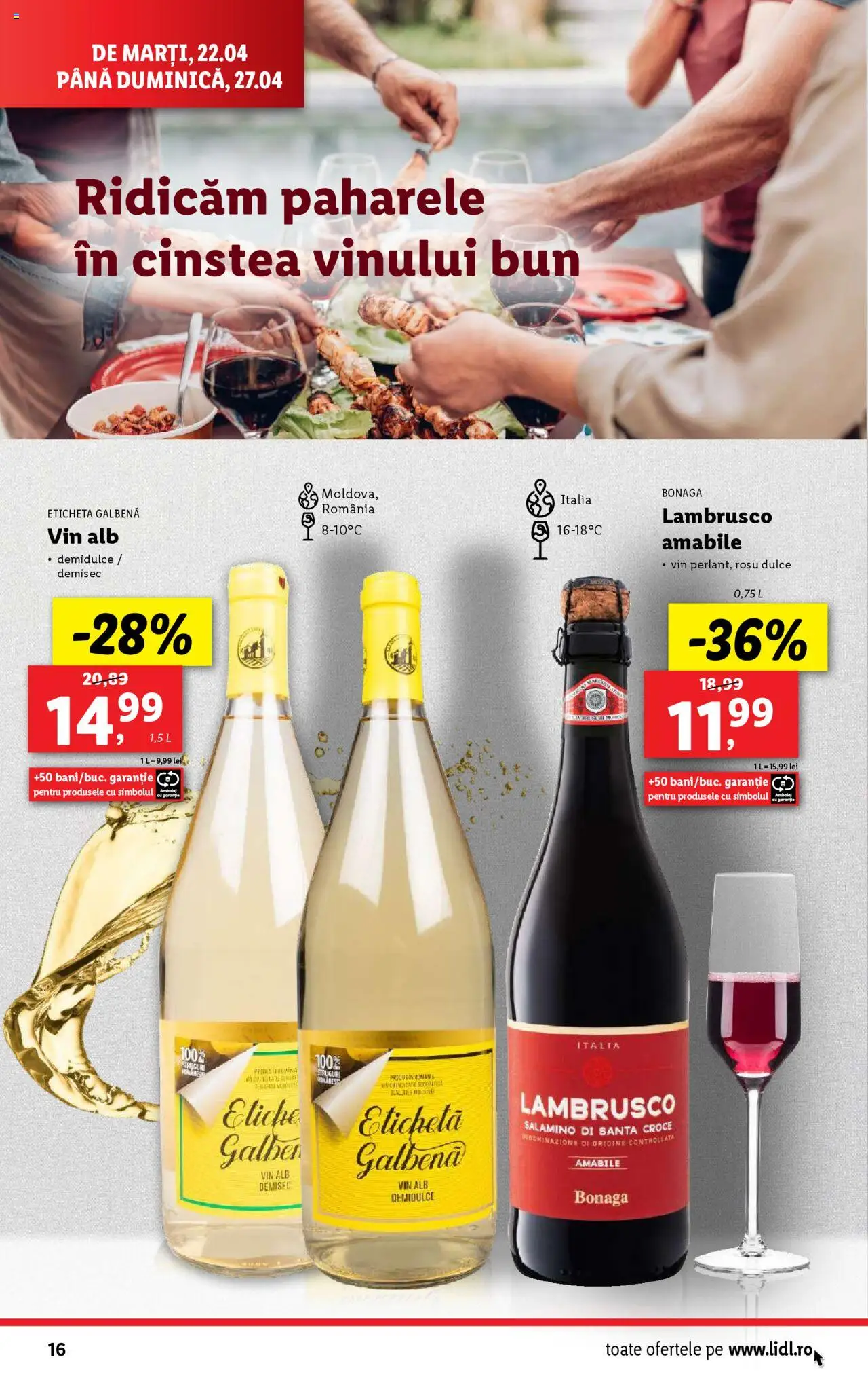 Catalog LIDL 22 - 27 Aprilie 2025 | Pagina 16 | Produse: Struguri, Vin