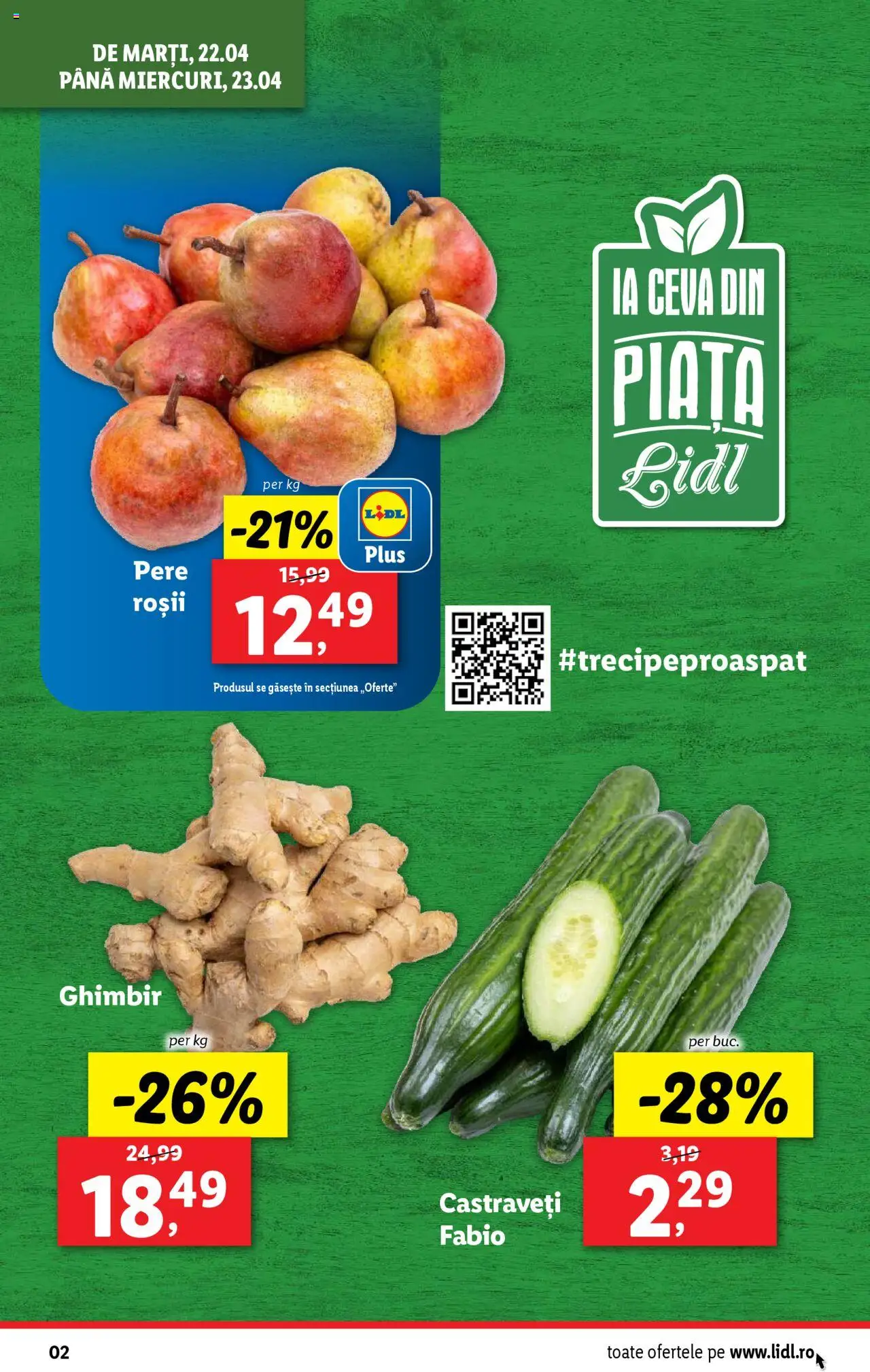 Catalog LIDL 22 - 27 Aprilie 2025 | Pagina 2 | Produse: Roșii, Castraveți
