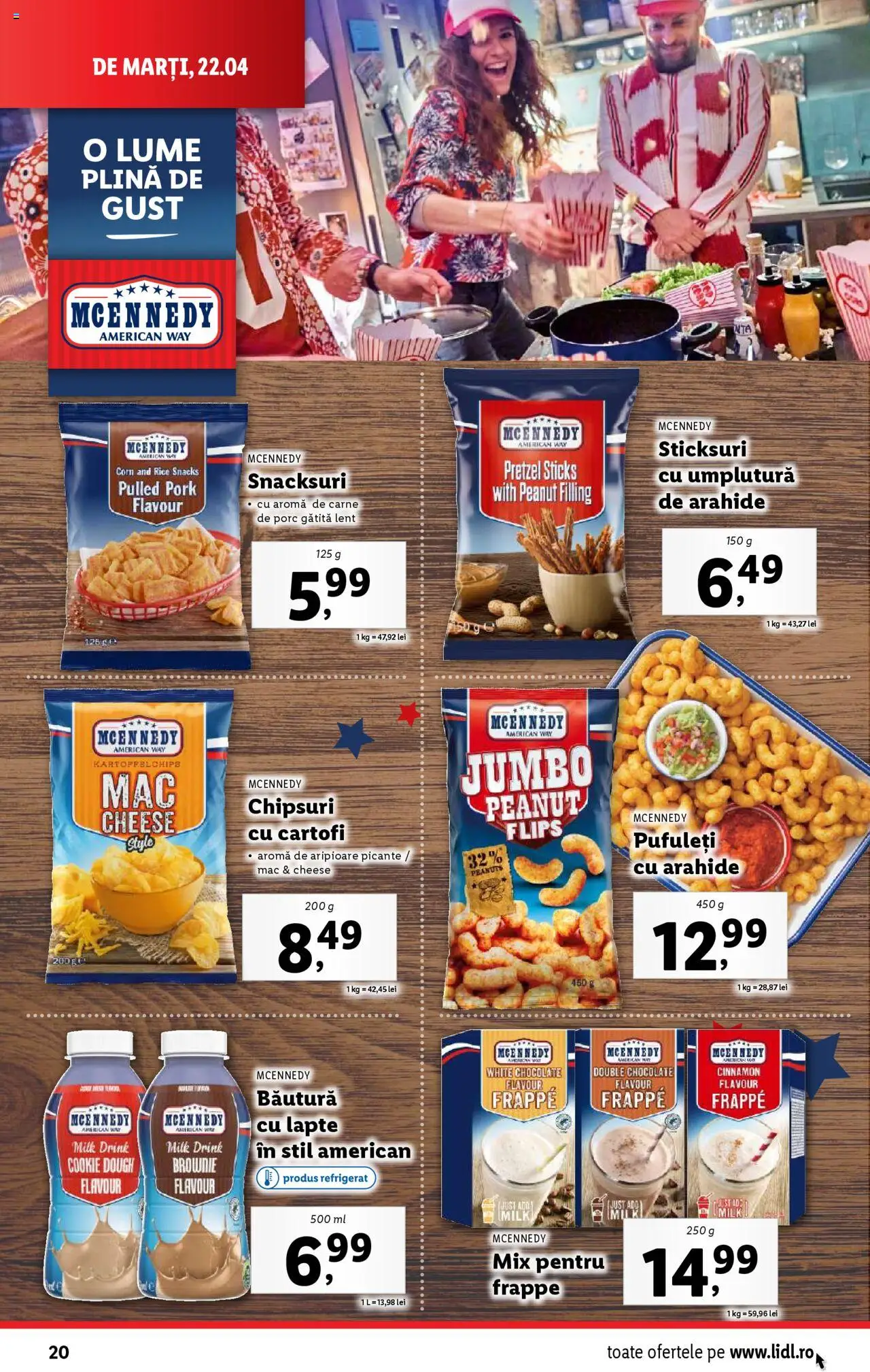 Catalog LIDL 22 - 27 Aprilie 2025 | Pagina 20 | Produse: Sticksuri, Lapte, Pufuleți, Cartofi
