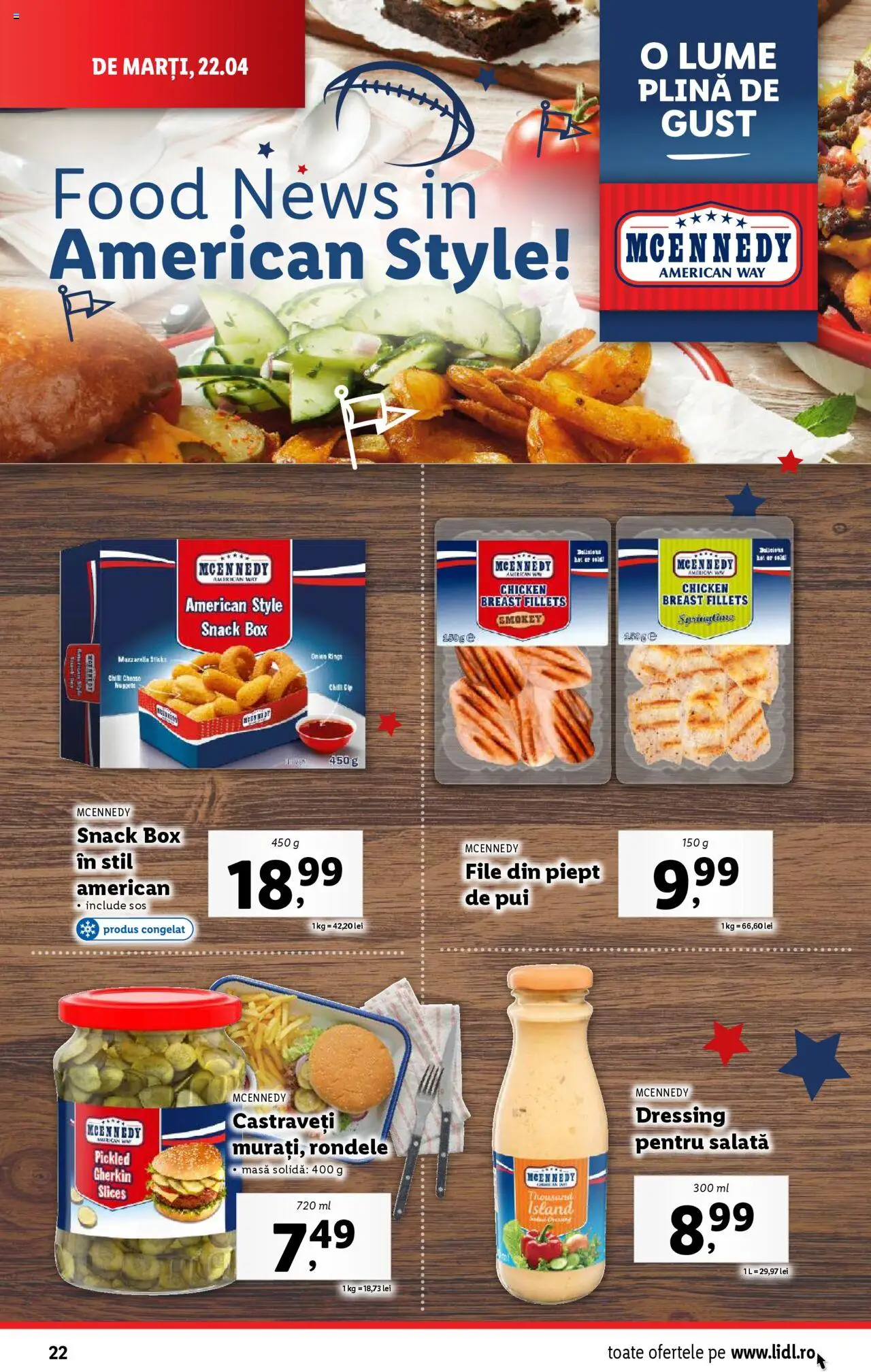 Catalog LIDL 22 - 27 Aprilie 2025 | Pagina 22 | Produse: Masă, Castraveți, Salată, Sos